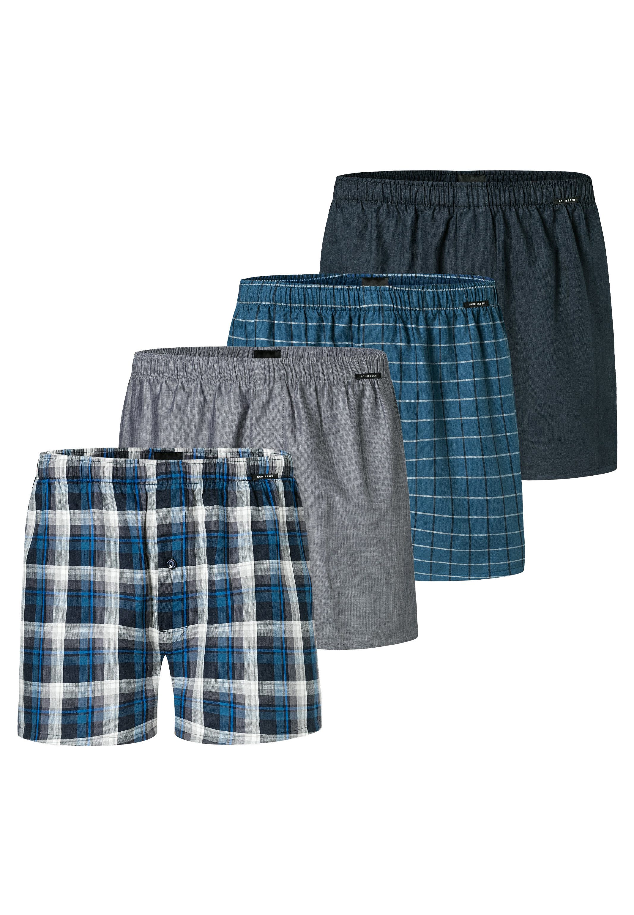 Schiesser Boxershorts 4er Pack Web (Spar-Set, günstig online kaufen