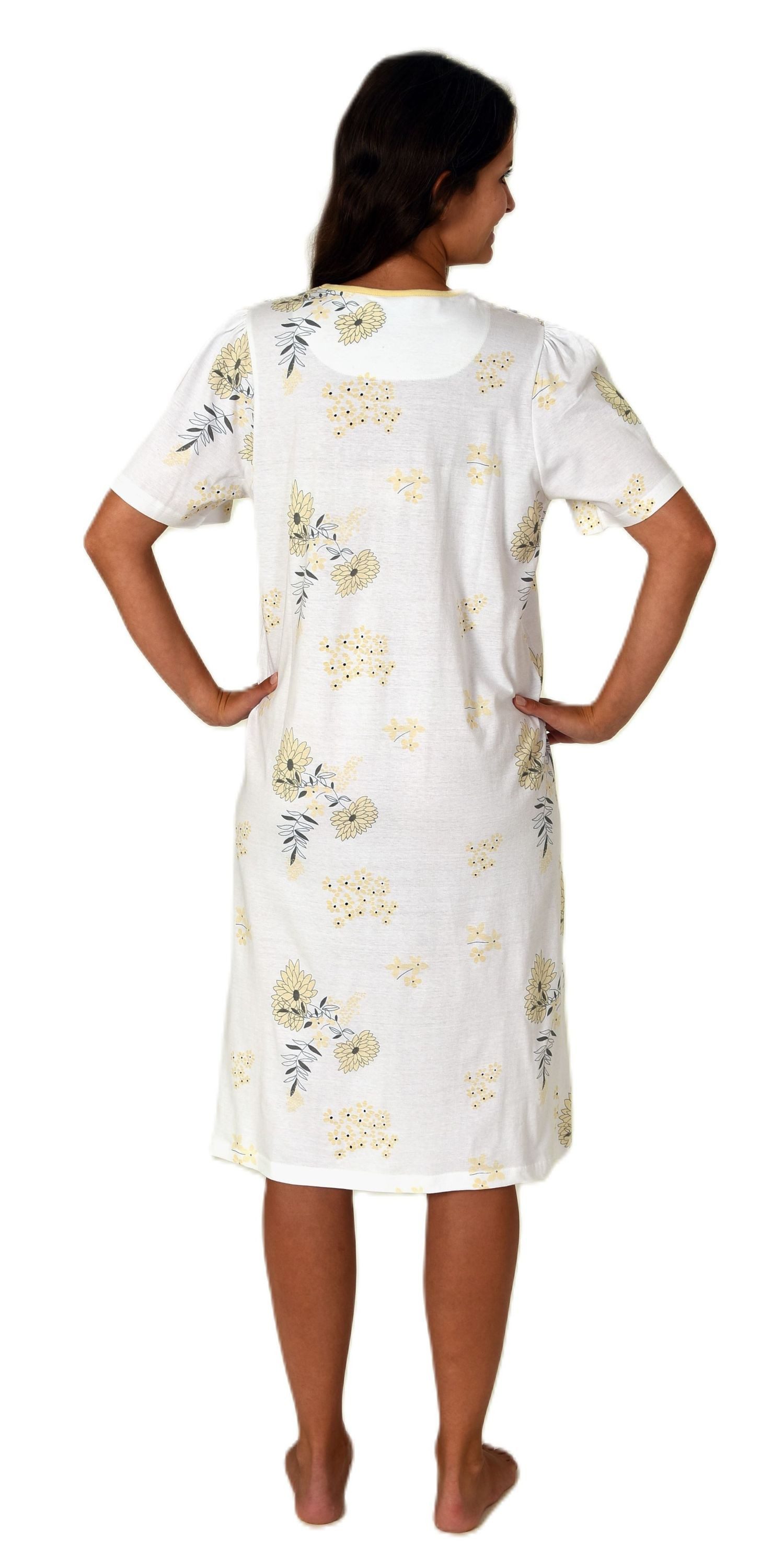 Normann Nachthemd Damen kurzarm Nachthemd im klassischen fraulichen Design – Bild 4 von 4