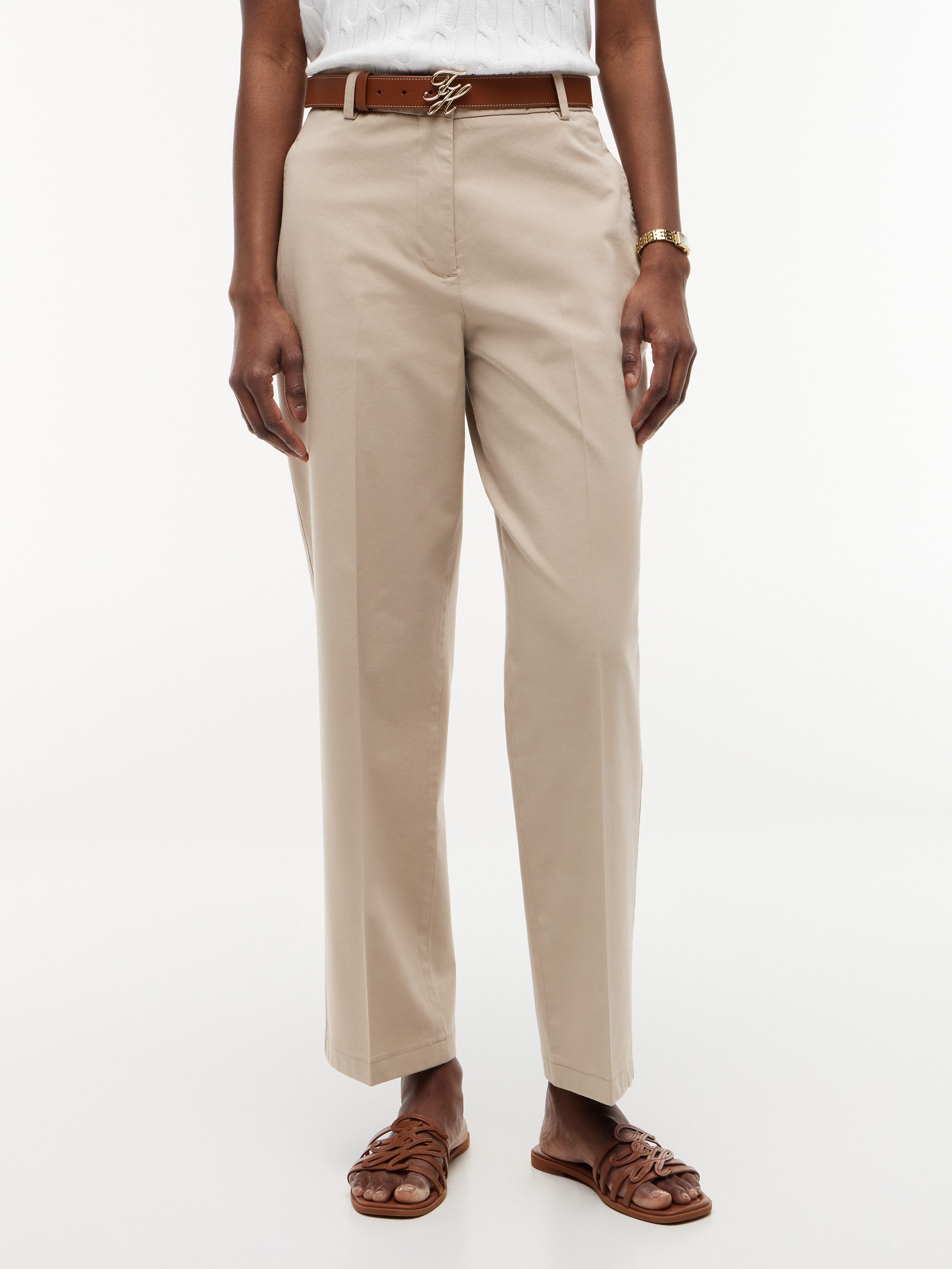 Tommy Hilfiger Chinohose COTTON SLIM STRAIGHT CHINO Baumwollmischung, straight fit