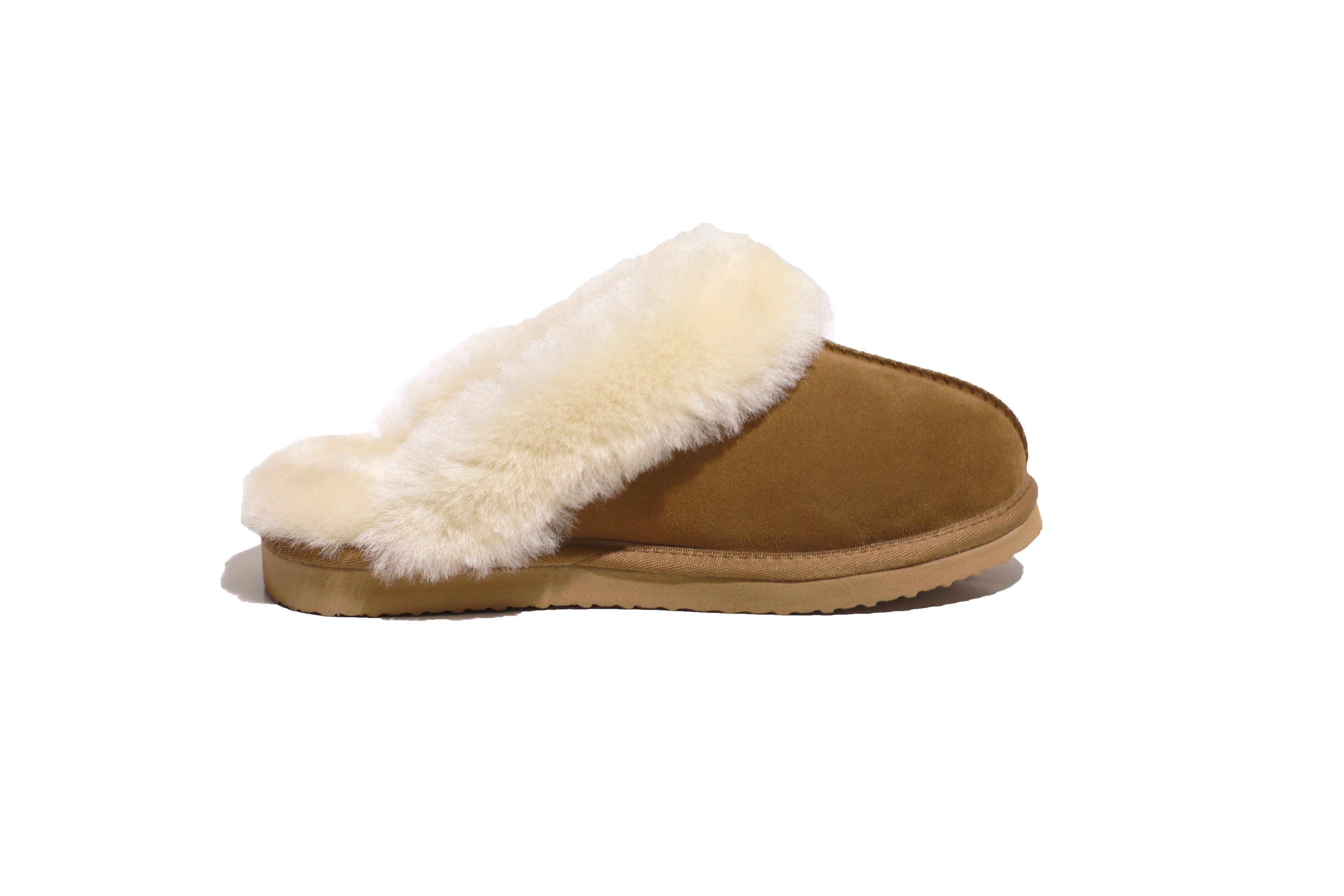 Reissner Lammfelle Lammfell Pantoffel NADINE mit Fellkranz Pantoffel