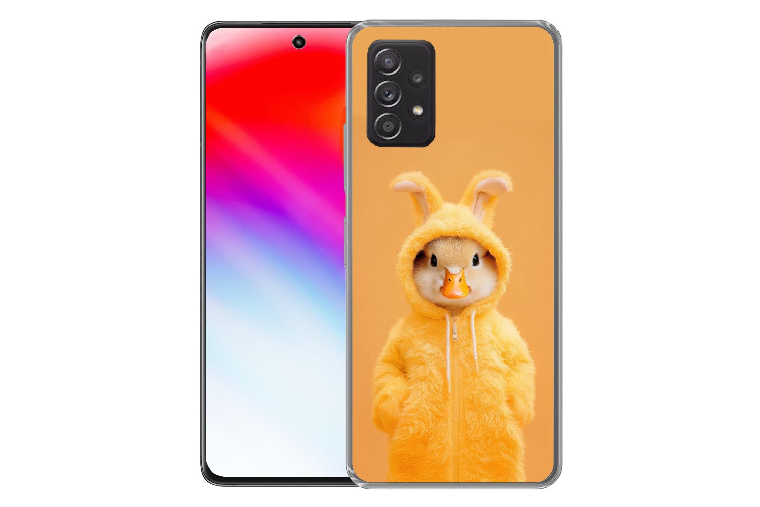 MuchoWow Handyhülle für Samsung Galaxy A53 5G Osterhase - Kostüm - Ente, Phone Case, Silikon, Schutzhülle Dünn