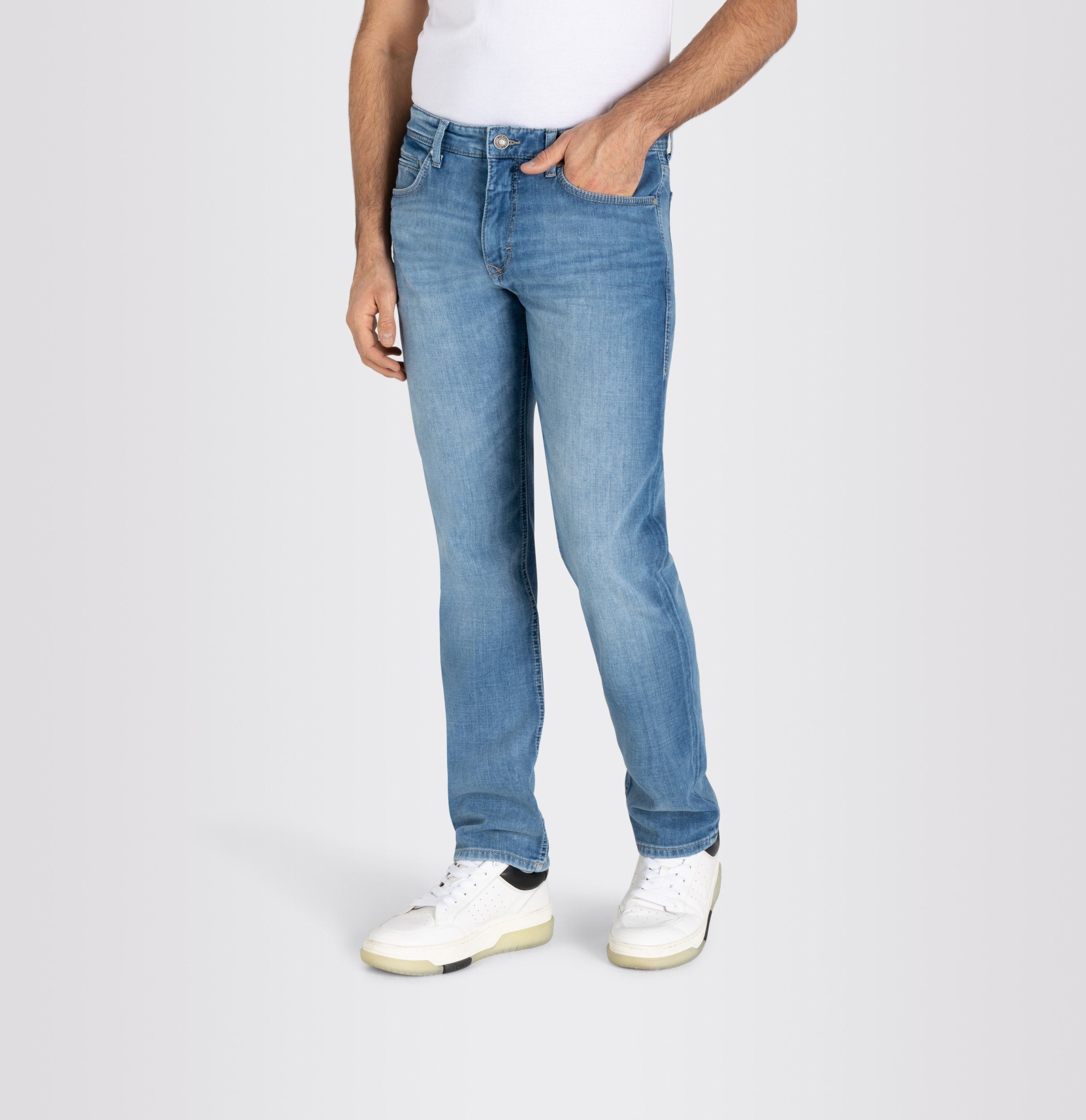 Arne, - Alpha MAC Denim JEANS 5-Pocket-Jeans Hellblau