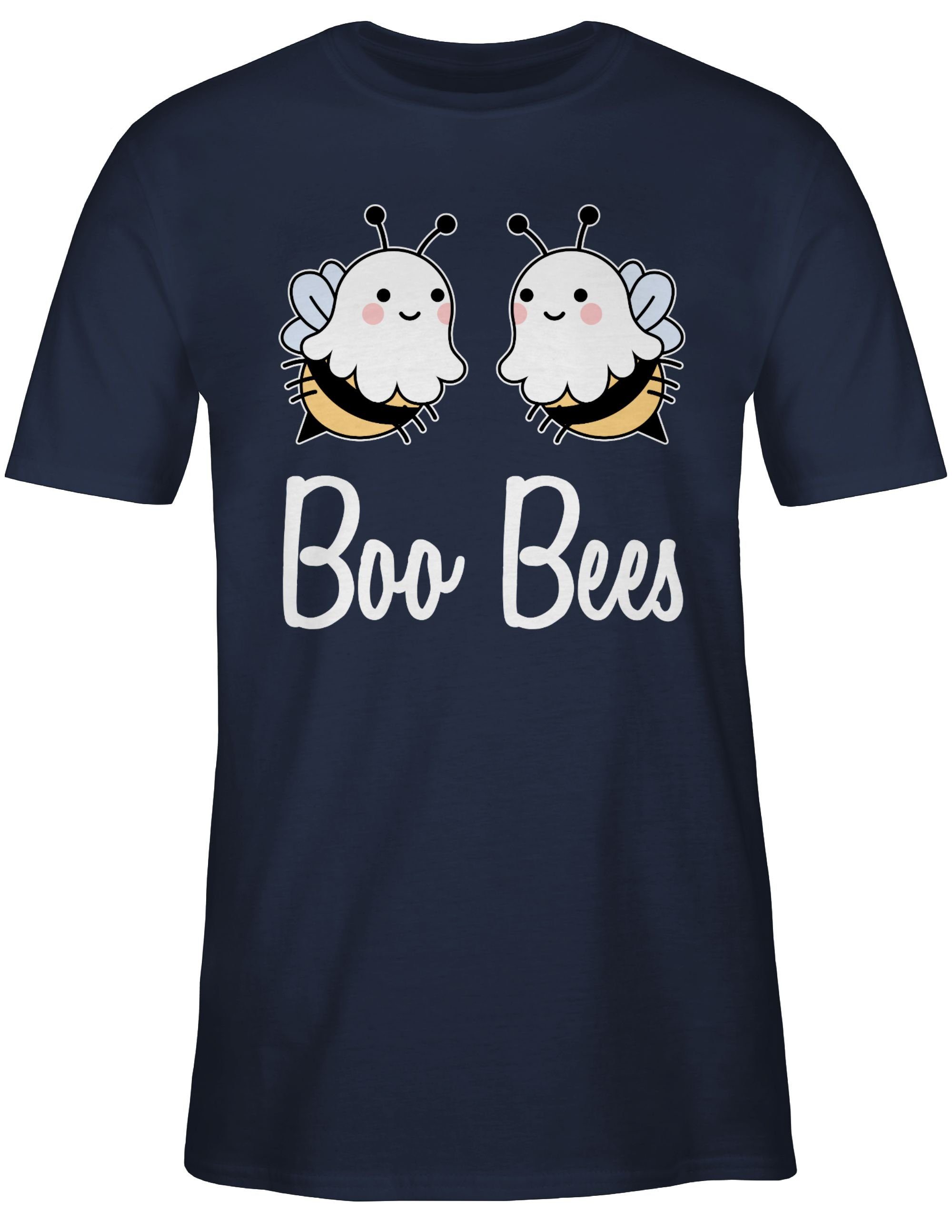 Shirtracer T-Shirt Boo Bees Boobs Halloween Kostüme Herren 2 Navy Blau