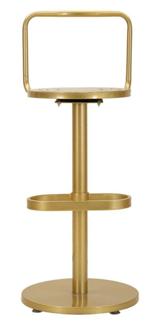 Natur24 Esszimmerstuhl Tixy Barhocker 38 x 94 x 38 cm Metall Gold