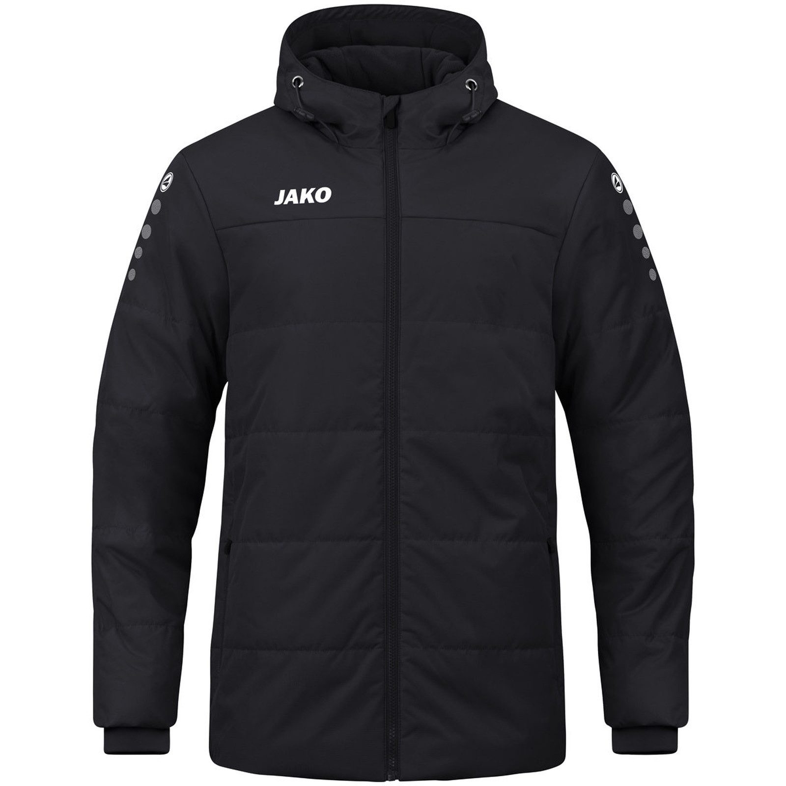 Jako Allwetterjacke Jako Coachjacke Team mit Kapuze Schwarz atmungsaktiv