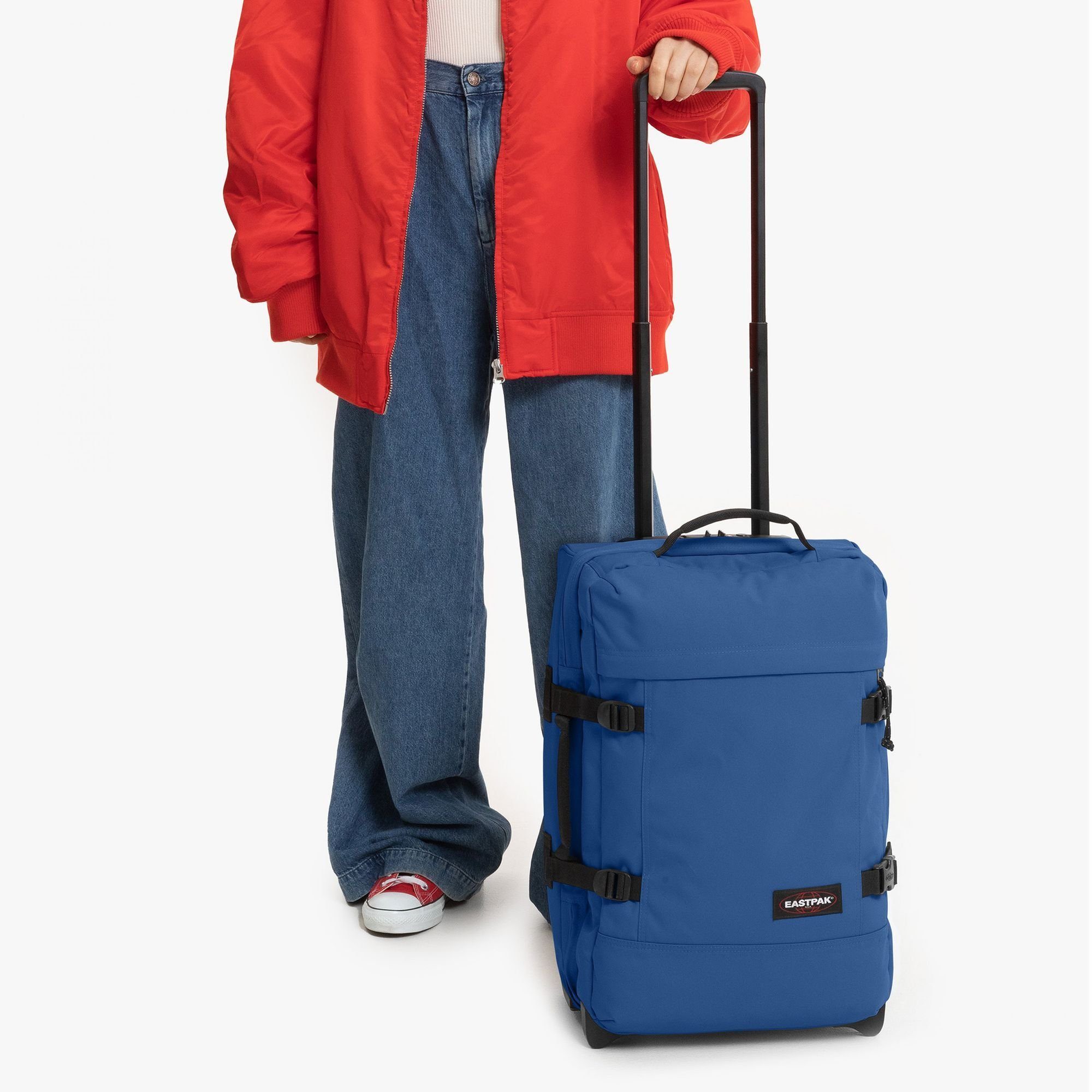 blue Tranverz, Rollen, Eastpak Polyester 2 Handgepäck-Trolley charged