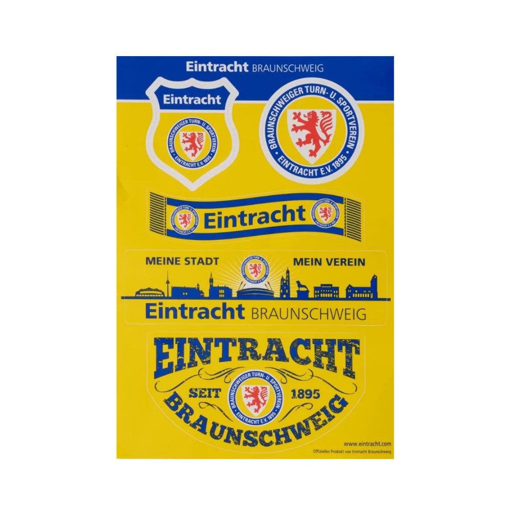 Eintracht Braunschweig Aufkleber Eintracht Braunschweig Aufkleberset Motiv A5