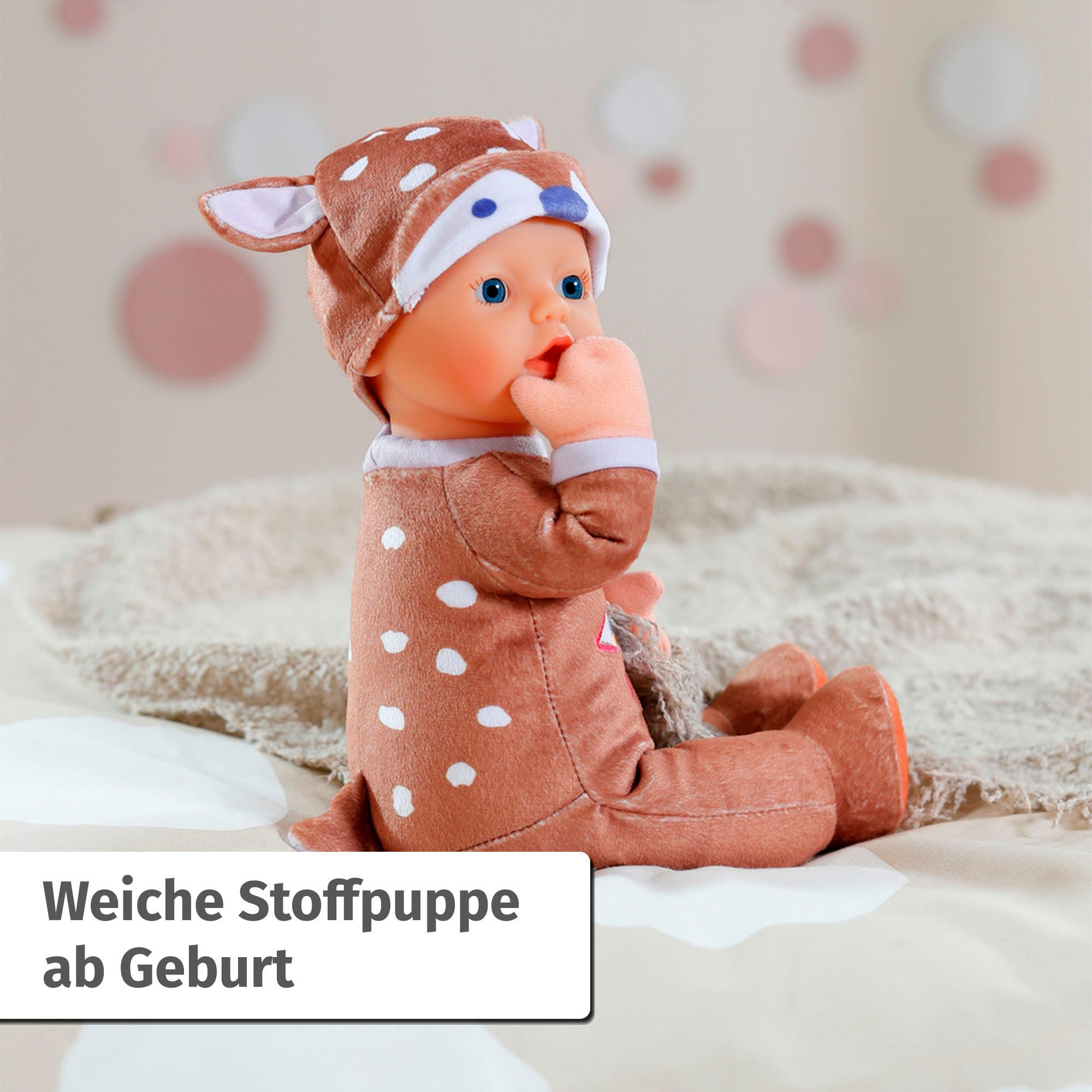 Baby Born Babypuppe for babies Sleepy Reh, 30 cm, mit Rassel im Inneren – Bild 4 von 5