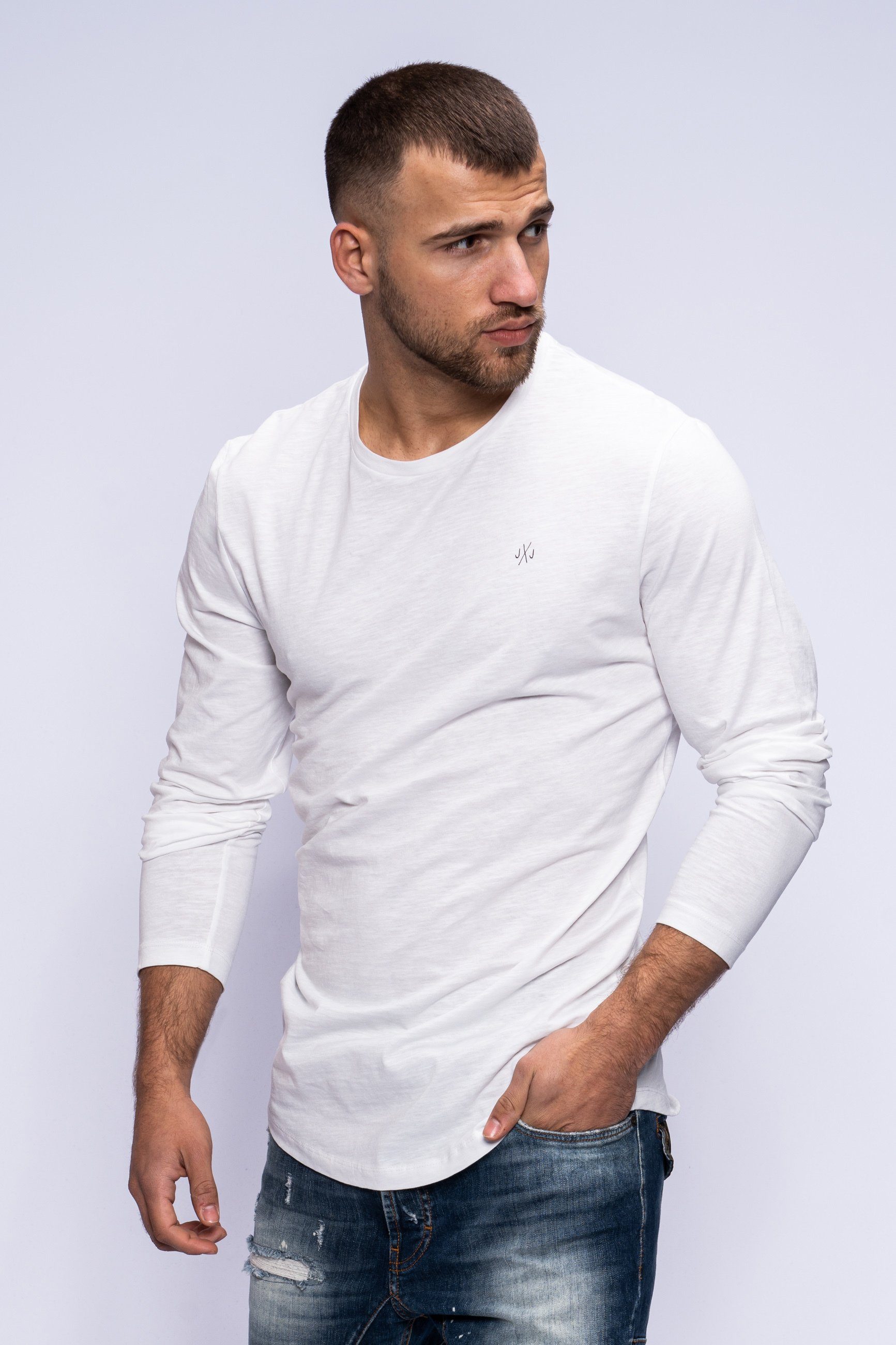 Jack & Jones Langarmshirt BAS TEE LS CREW NECK