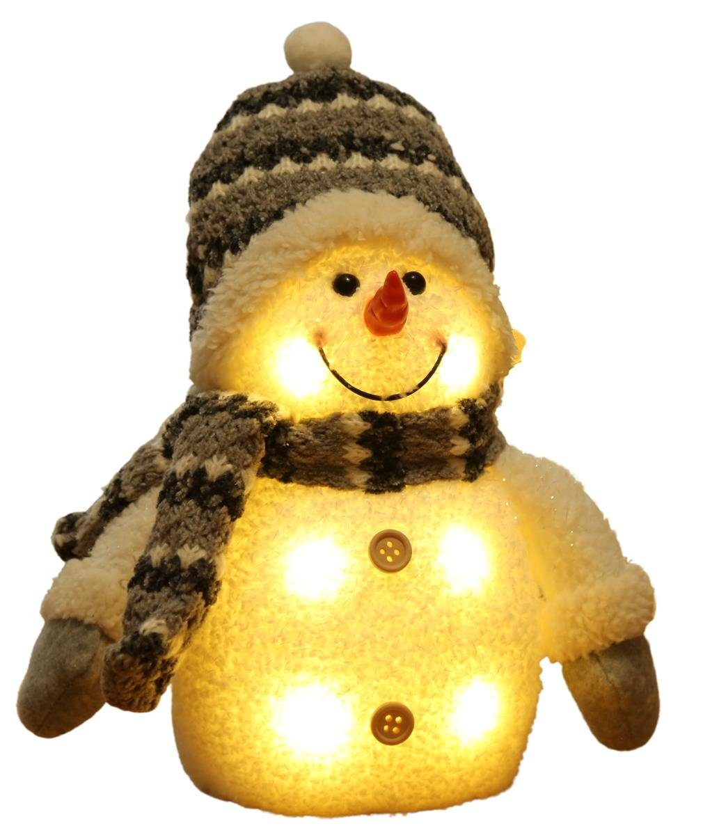 Bambelaa! Weihnachtsfigur LED Schneemann "Coldy" Deko LED Figuren Weihnachten Beleuchtet Winter