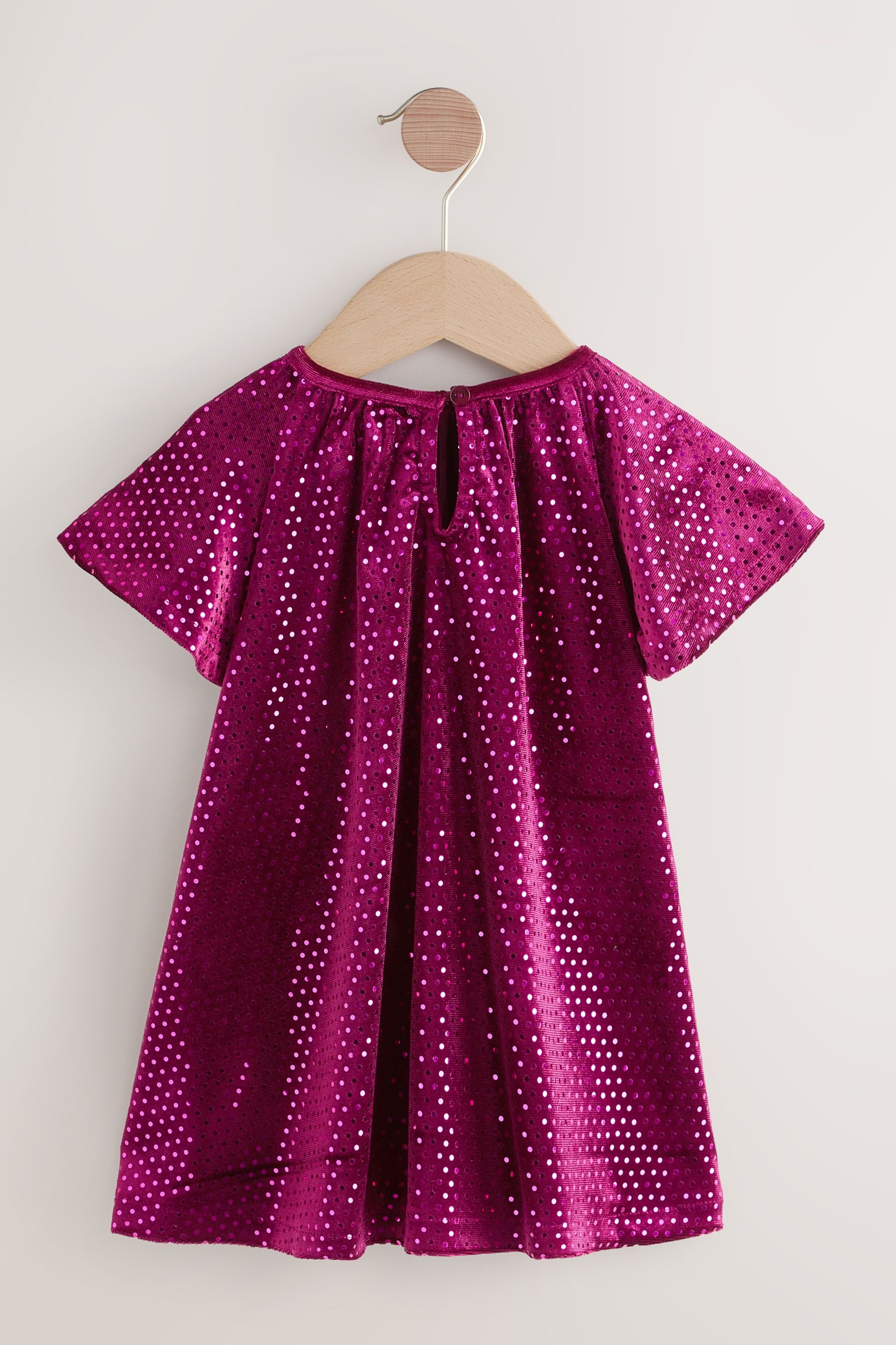 Next Partykleid Samt-Partykleid mit Pailletten (1-tlg) günstig online kaufen