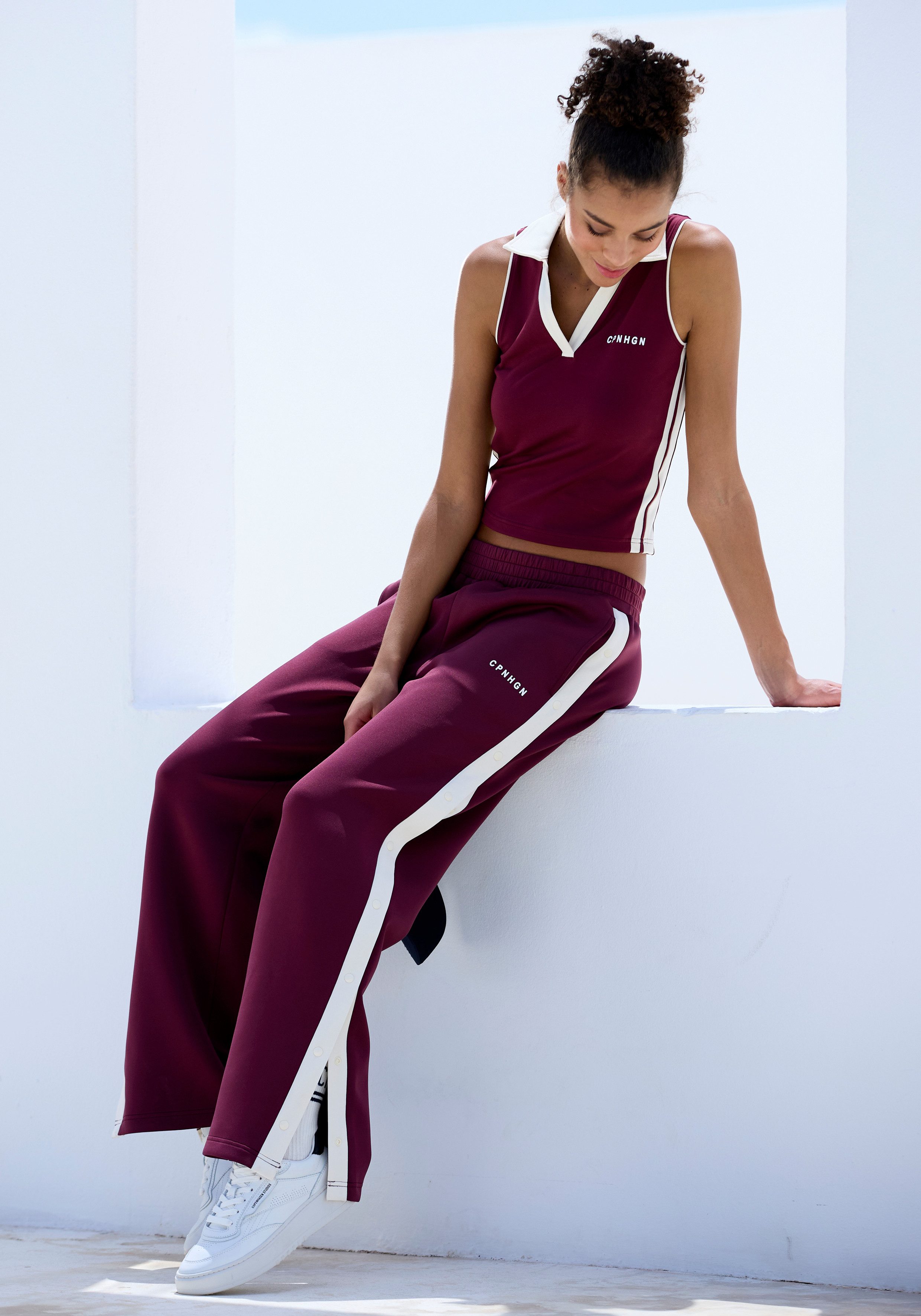 Copenhagen Studios Relaxhose mit seitlicher Druckknopfleiste
