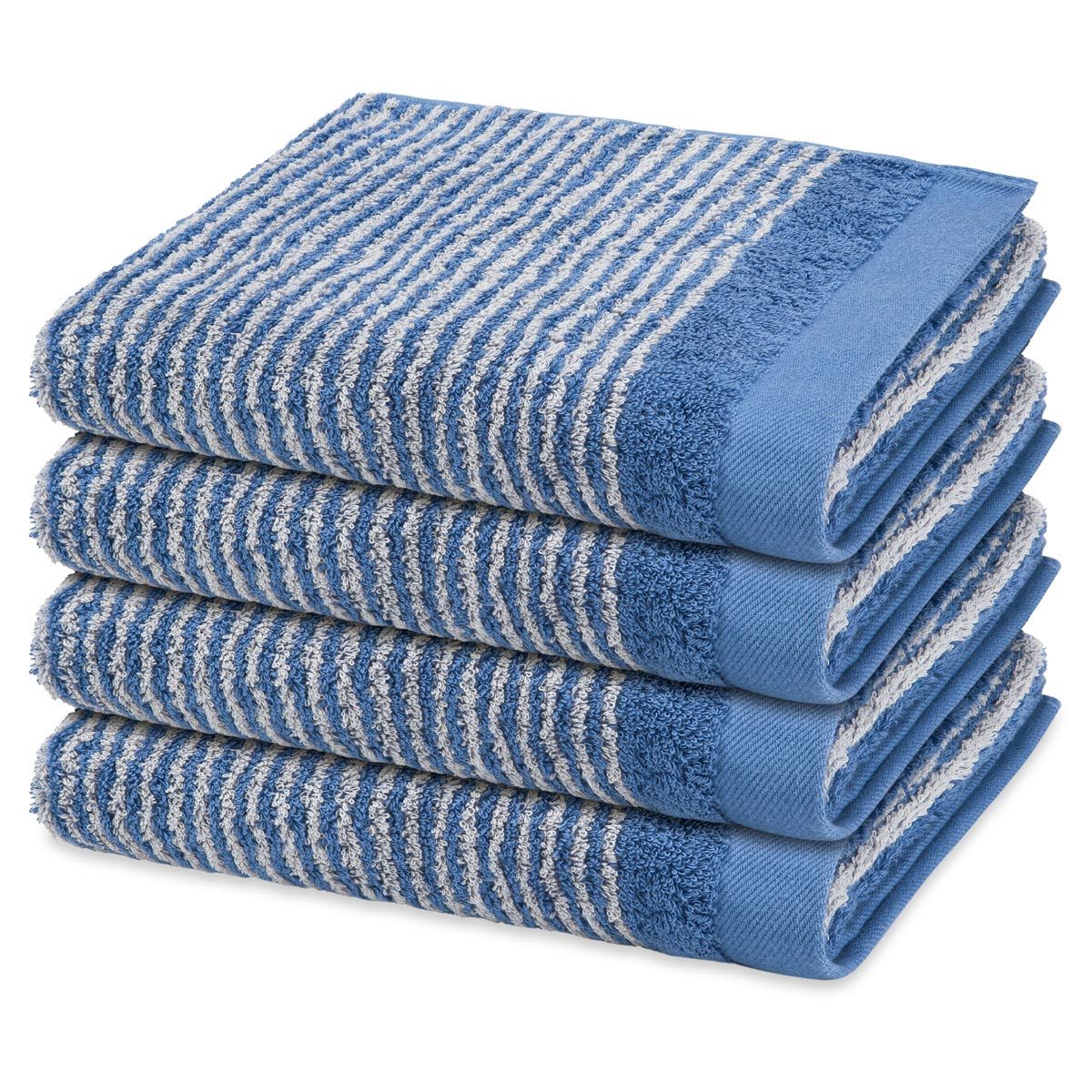 ROSS Handtuch Set Stripes, Frottee (Spar-Set, 4-St), 4 X Handtuch im Set - Baumwolle - Saugstark