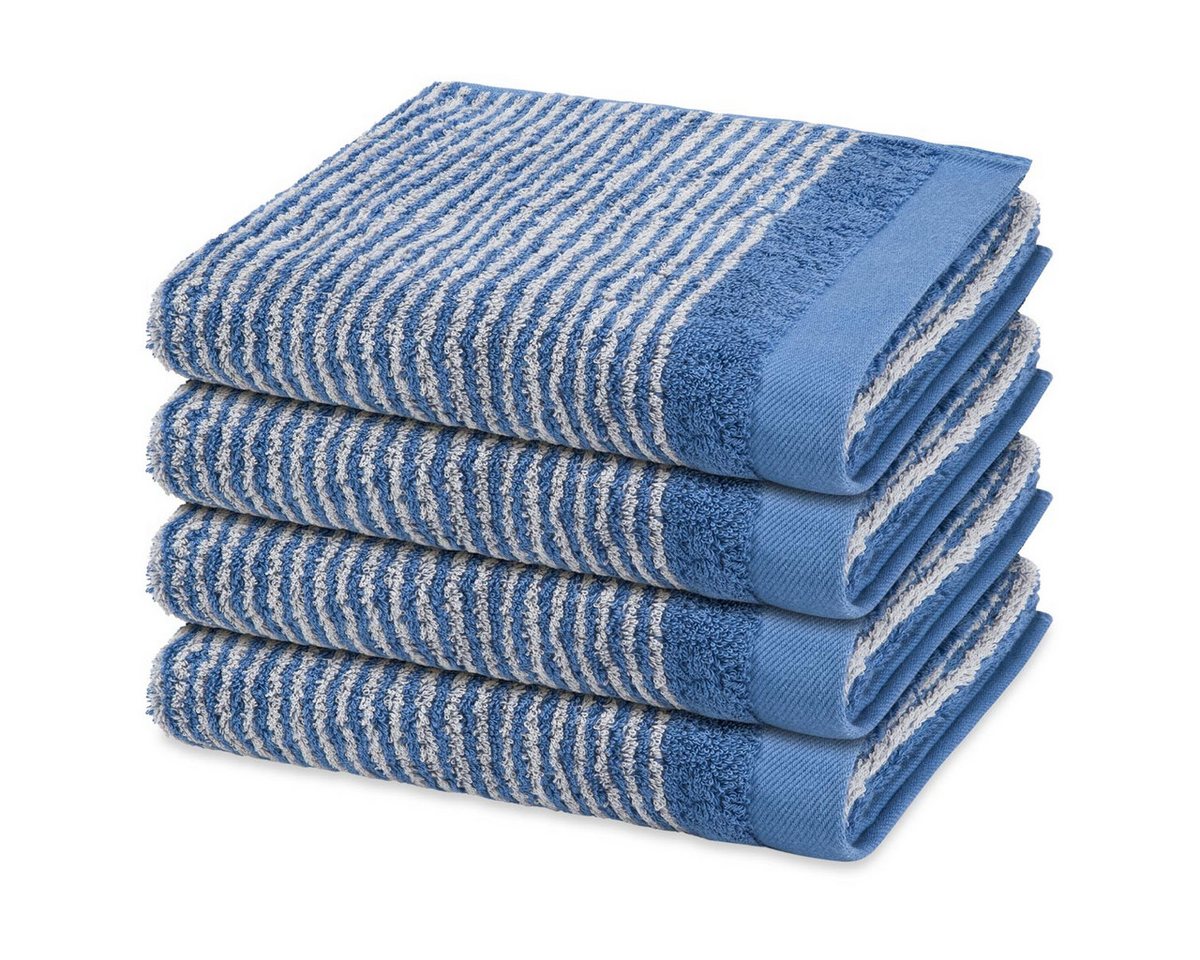 ROSS Handtuch Set Stripes, Frottee (Spar-Set, 4-St), 4 X Handtuch im Set - Baumwolle - Saugstark
