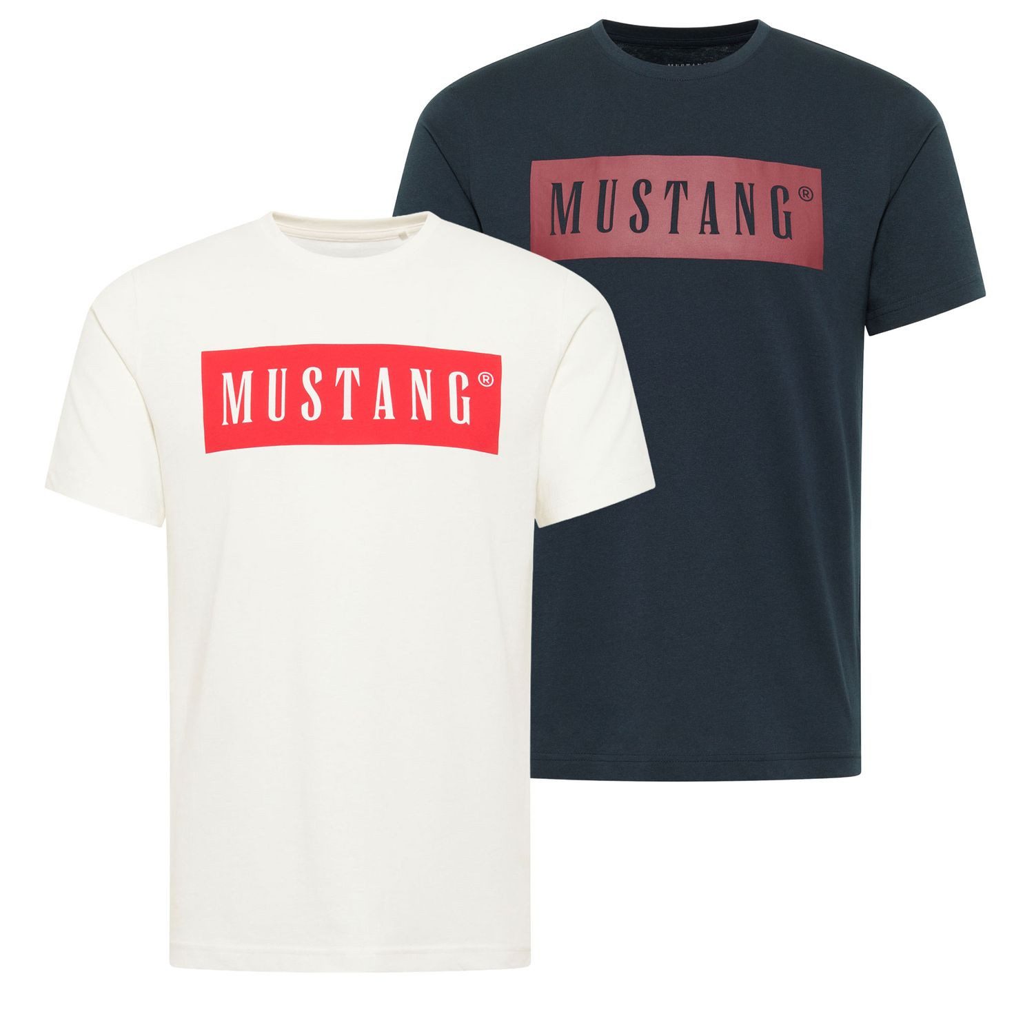 MUSTANG T-Shirt T-Shirt Austin (Set, 2er günstig online kaufen