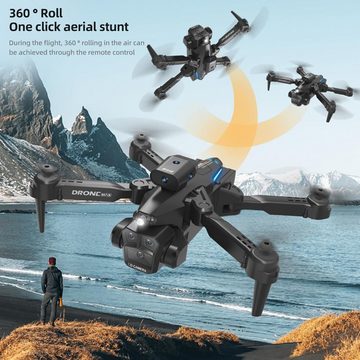 Goolsky mit Kamera Dual WIFI 2,4GHz Gestenfotografie, Hinderniserkennung Drohne (4K, 360°-Flip Zurück mit einem Klick LED-Licht GeschenkfürErwachseneKinder)