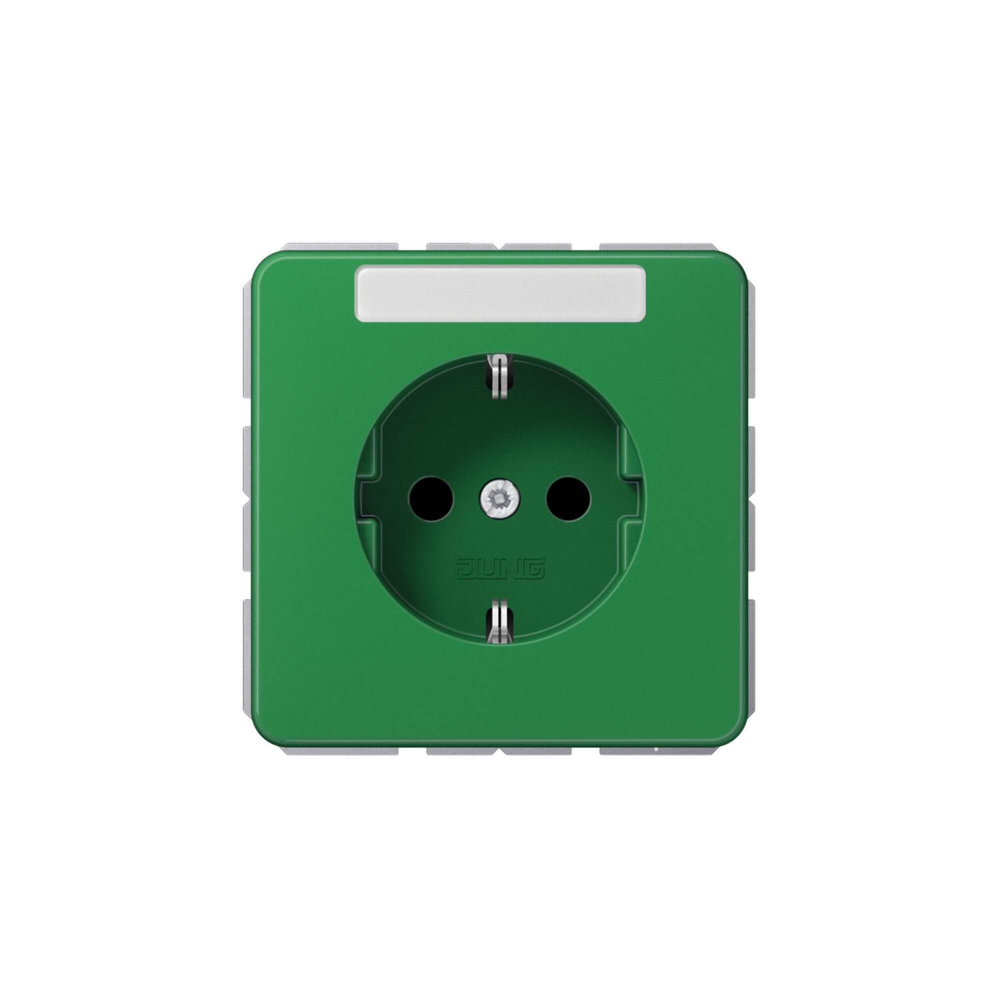 JUNG Steckdose Jung SCHUKO-Steckdose 16A 250V mit Schriftfeld CD 1520 BFNA GN