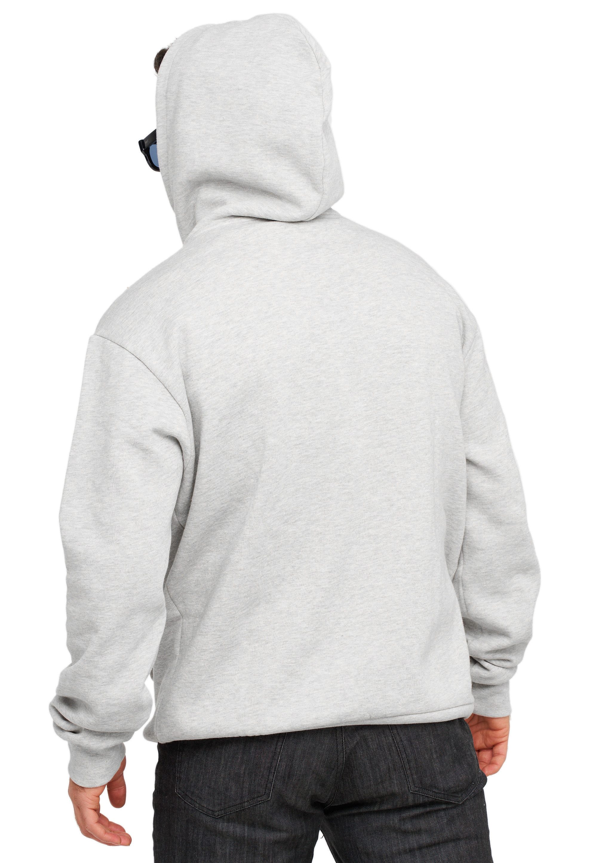 DAILY COTTON Hoodie im Oversize Schnitt Unifarben - Kapuzenpullover Loose-Fit Herren Basic Kapuzen-Sweatshirt Oversized Raglan Sweater – Bild 2 von 2
