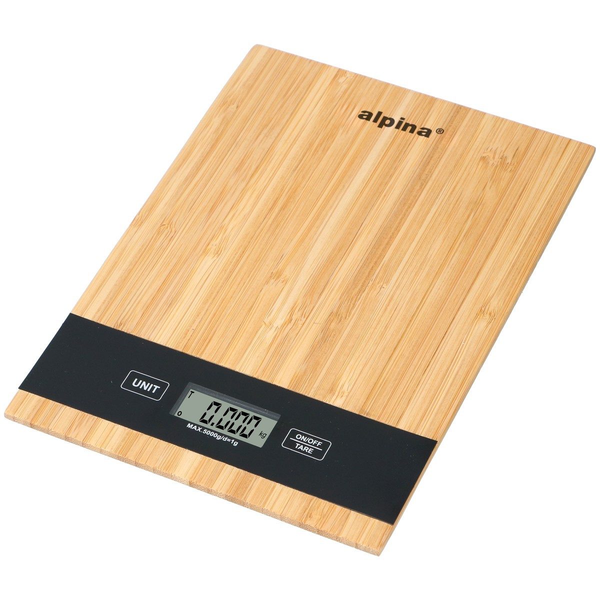 Alpina Küchenwaage alpina Digitale Küchenwaage 5kg LCD-Display aus Edelstahl