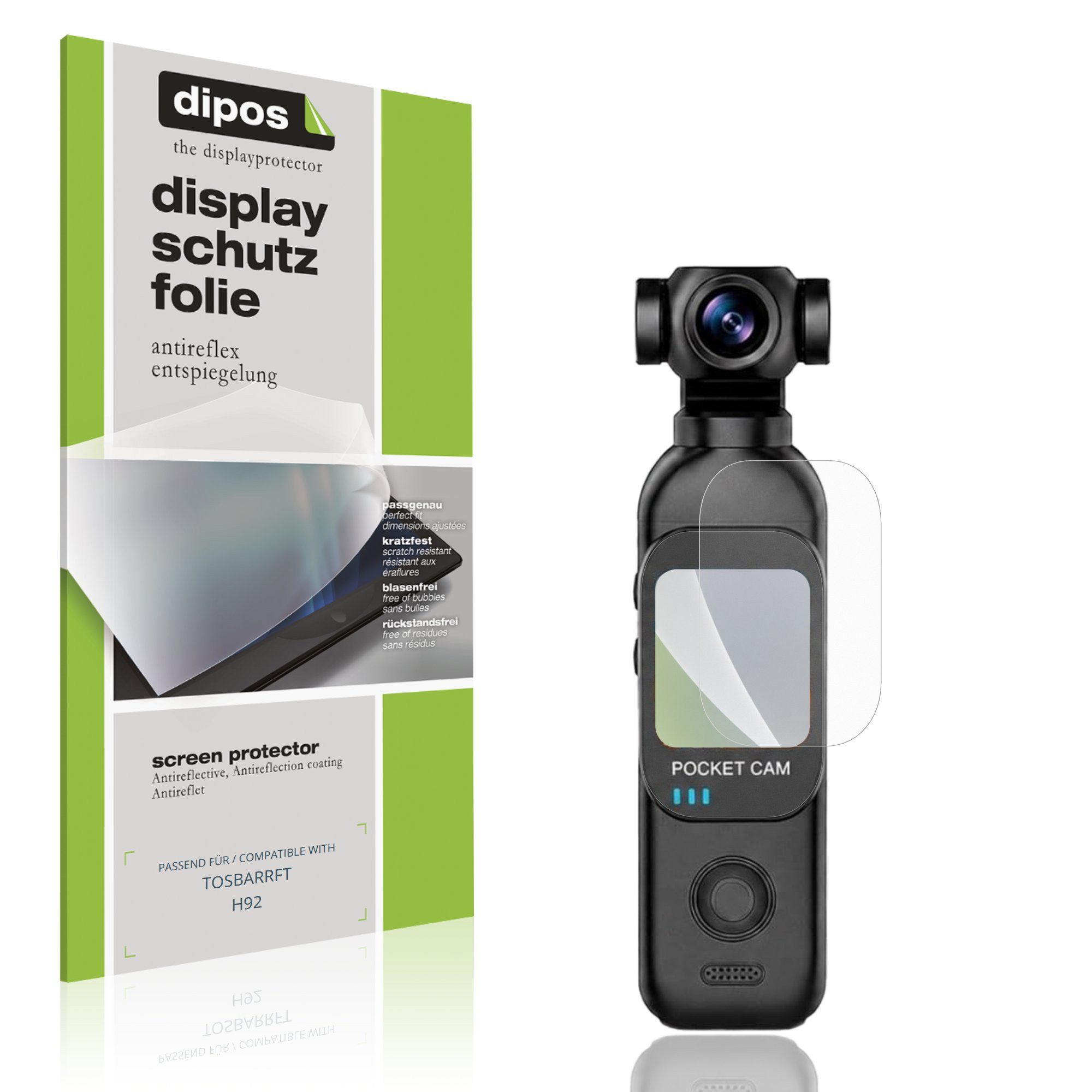 dipos Displayschutzfolie Schutzfolie für TOSBARRFT H92, 4 Stück, Displayschutz Schutz Folie Made in Germany