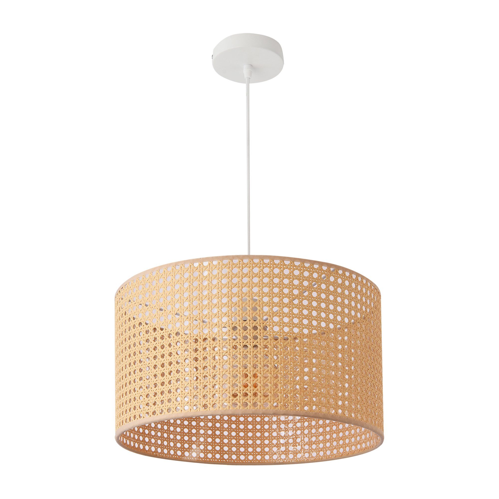 lux.pro Hängeleuchte, »Shrewsbury« Pendelleuchte 1xE27 Rattan-Optik günstig online kaufen