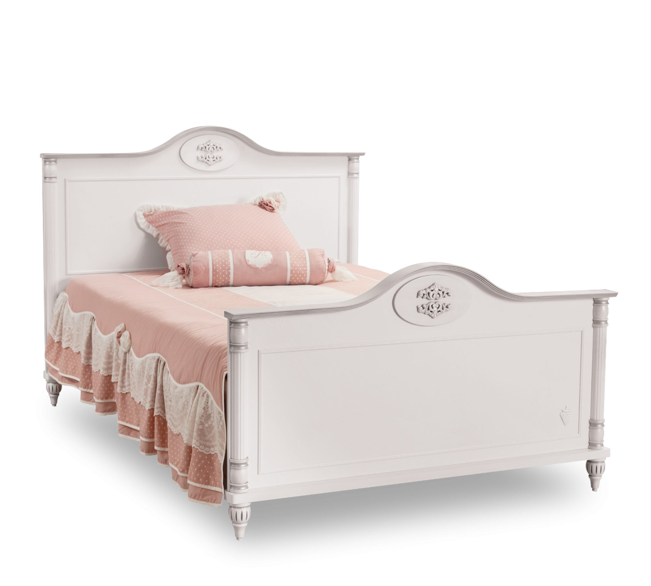 Möbel-Zeit Bett ROMANTIC 120x200 cm – Optional mit Ausziehbett & Federkernmatratze