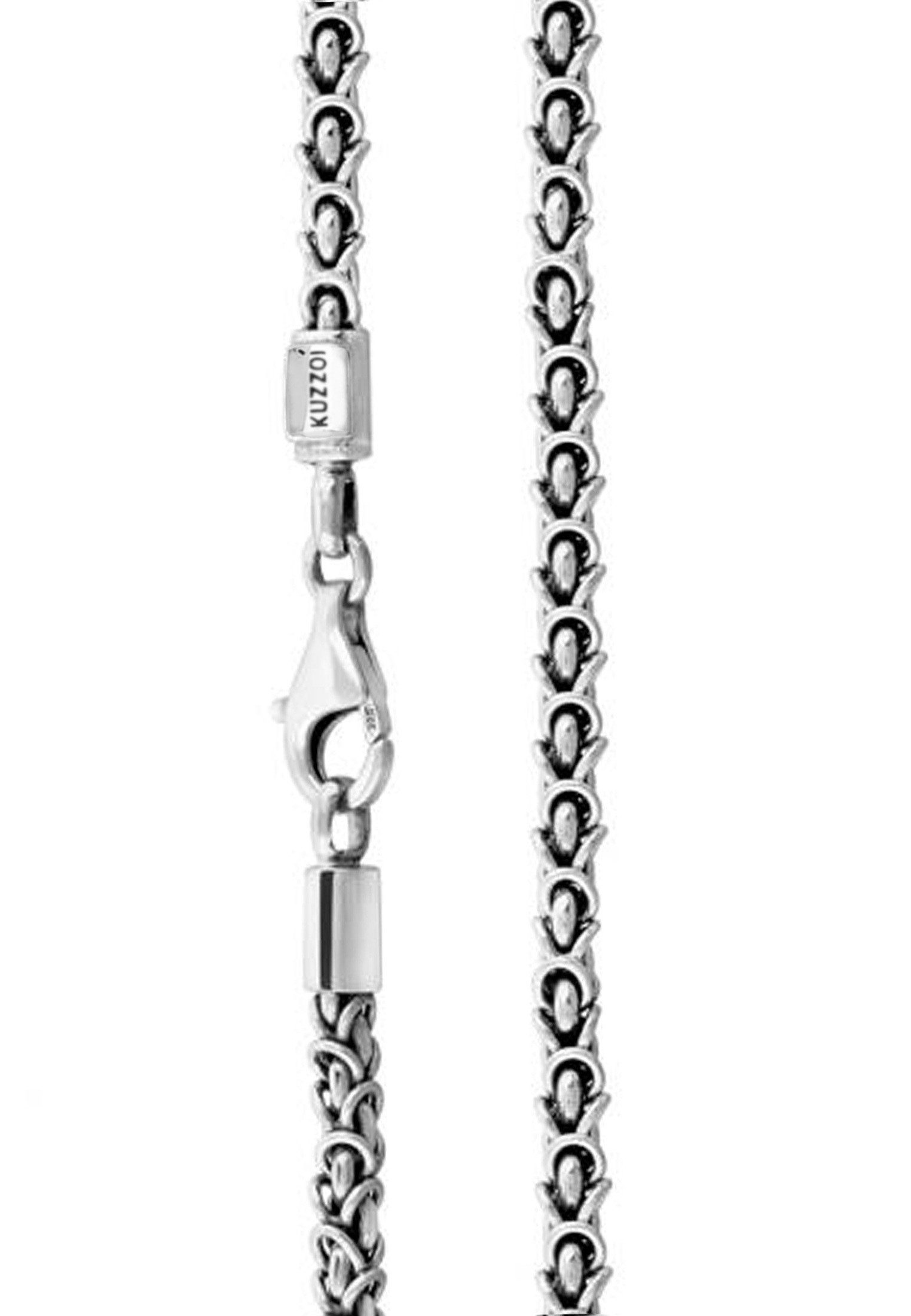 Kuzzoi Silberkette Herrenschmuck Gliederkette Oxidiert 925 Silber