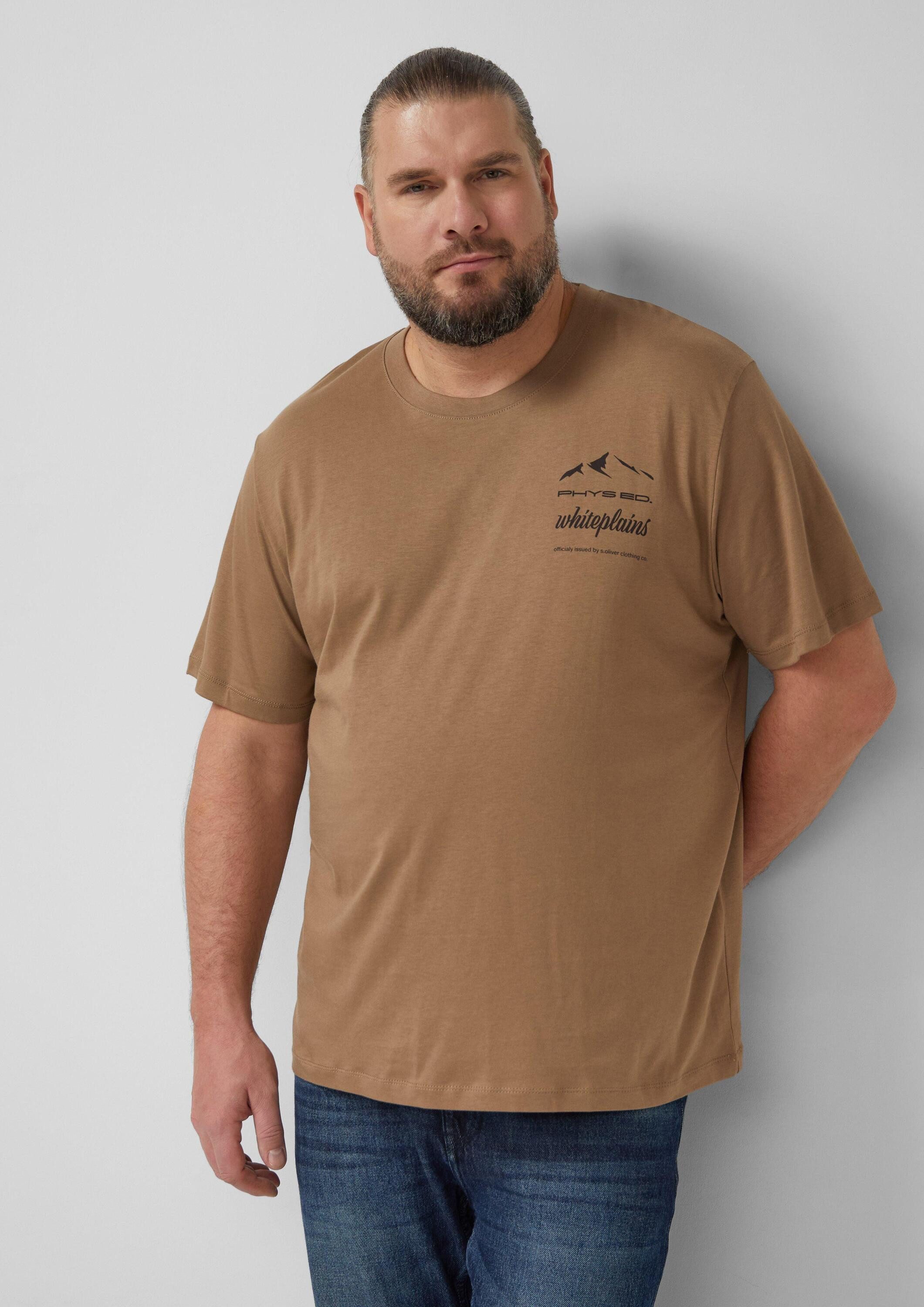 s.Oliver Kurzarmshirt T-Shirt T-Shirt mit Frontprint aus Baumwolle günstig online kaufen