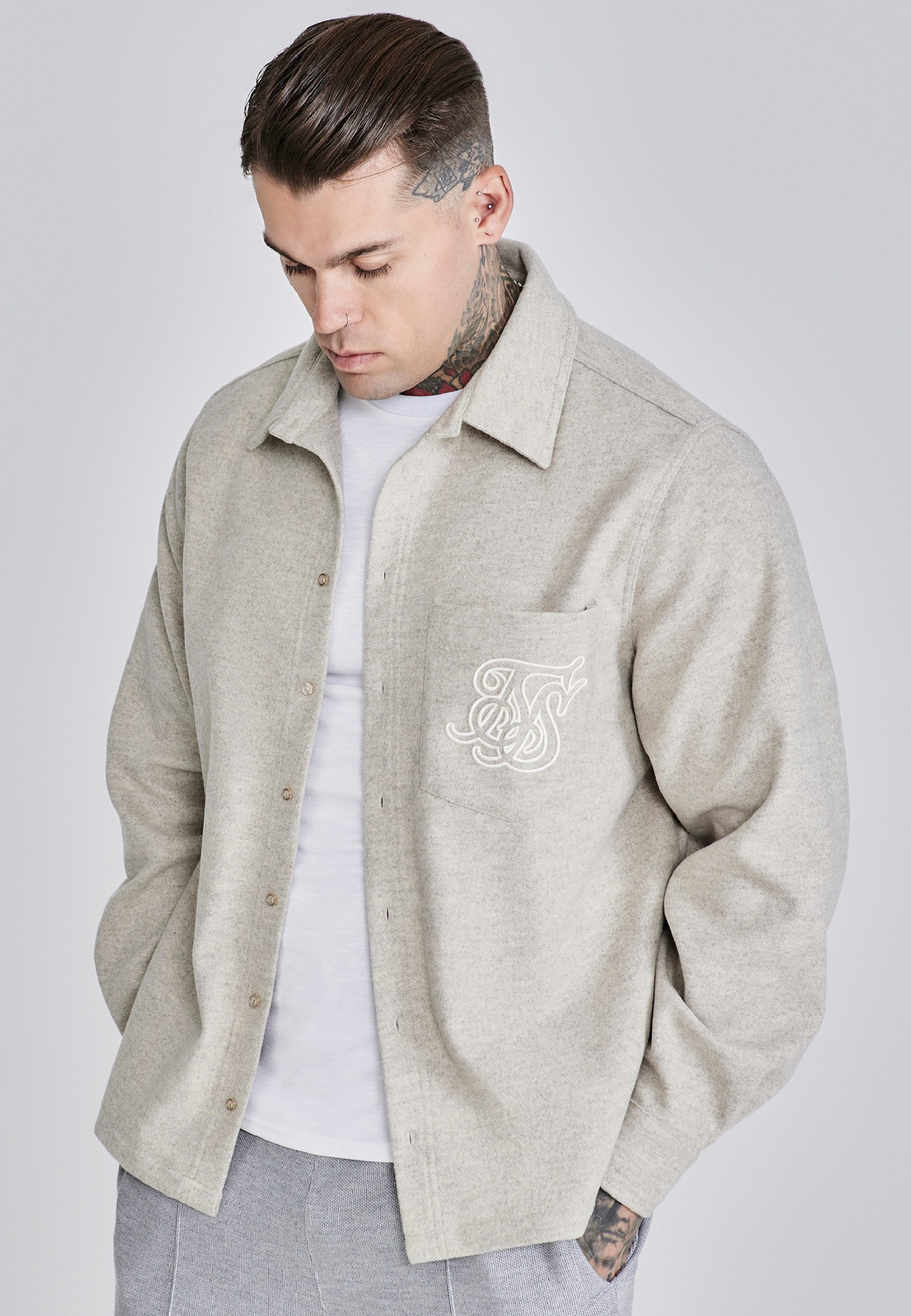 Siksilk Hemdjacke SikSilk Herren Overshirt günstig online kaufen