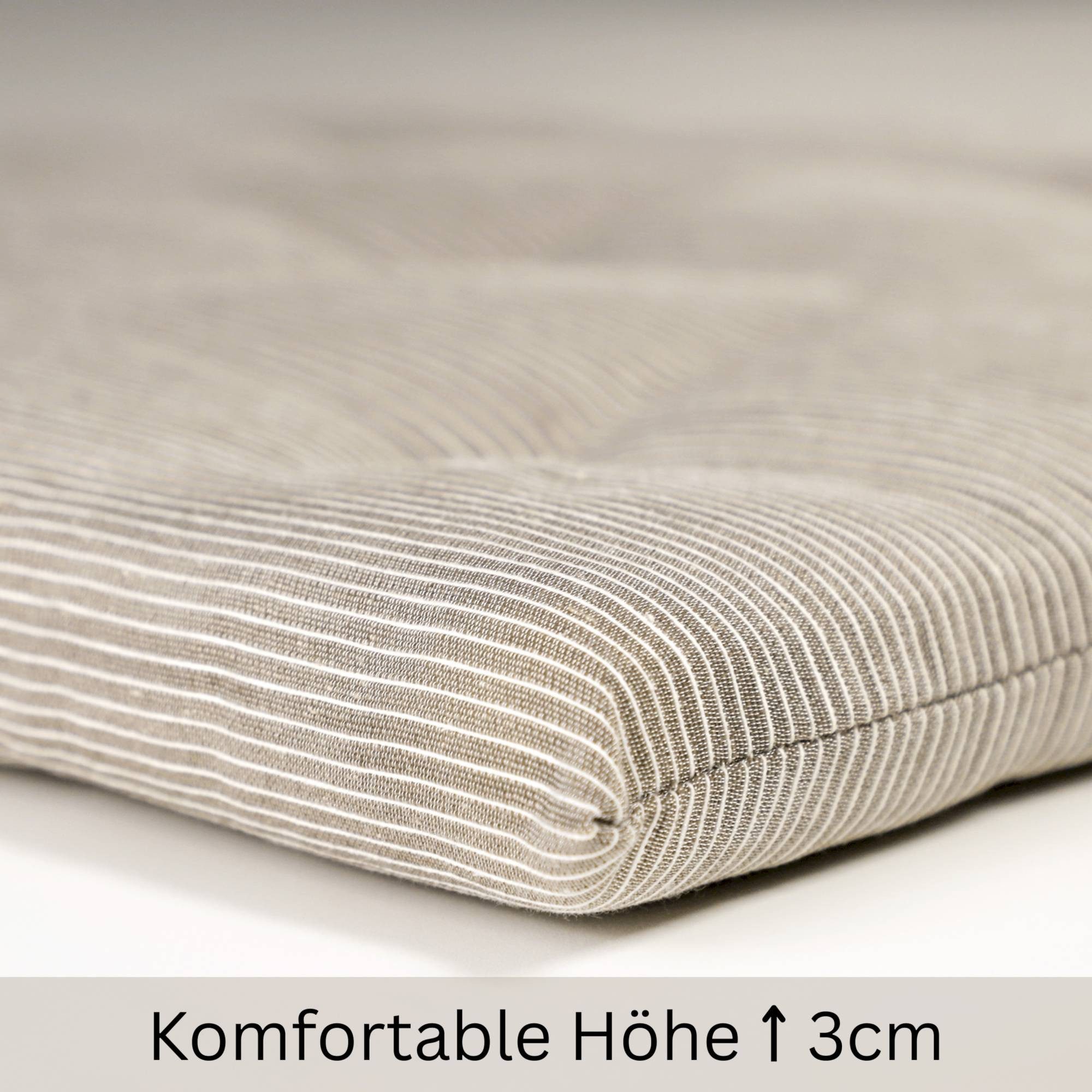 Esprit Stuhlkissen NEEDLESTRIPE Sitzkissen, 40 x 40 cm - 2er Set in Braun