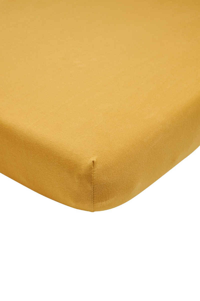 Spannbettlaken Uni Honey Gold, Meyco Baby, Jersey, Gummizug: Rundum, (1 Stück), 40x80/90cm