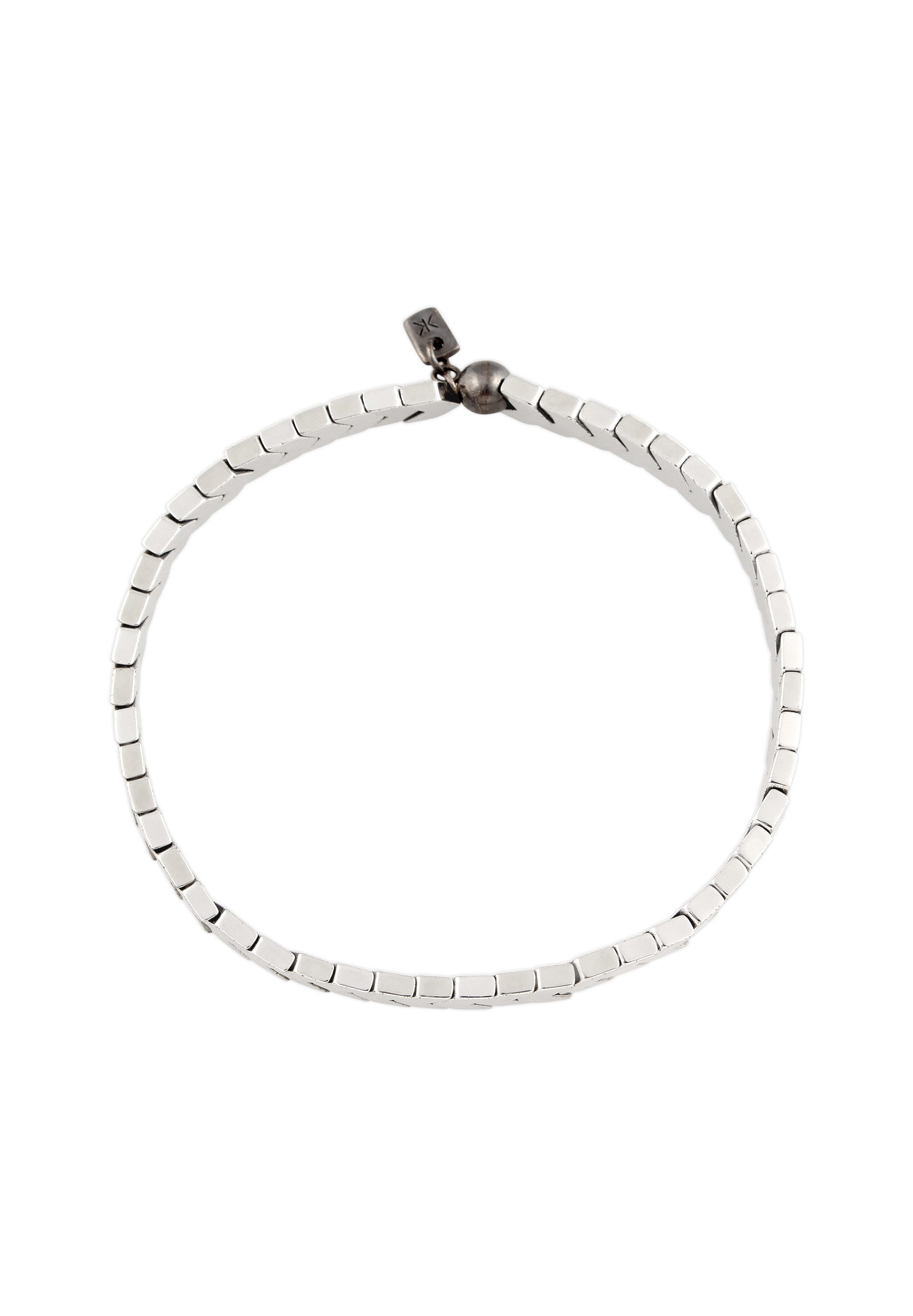 Kuzzoi Bead-Armband-Set Synthetischer Hämatit Grau 925 Sterling Silber
