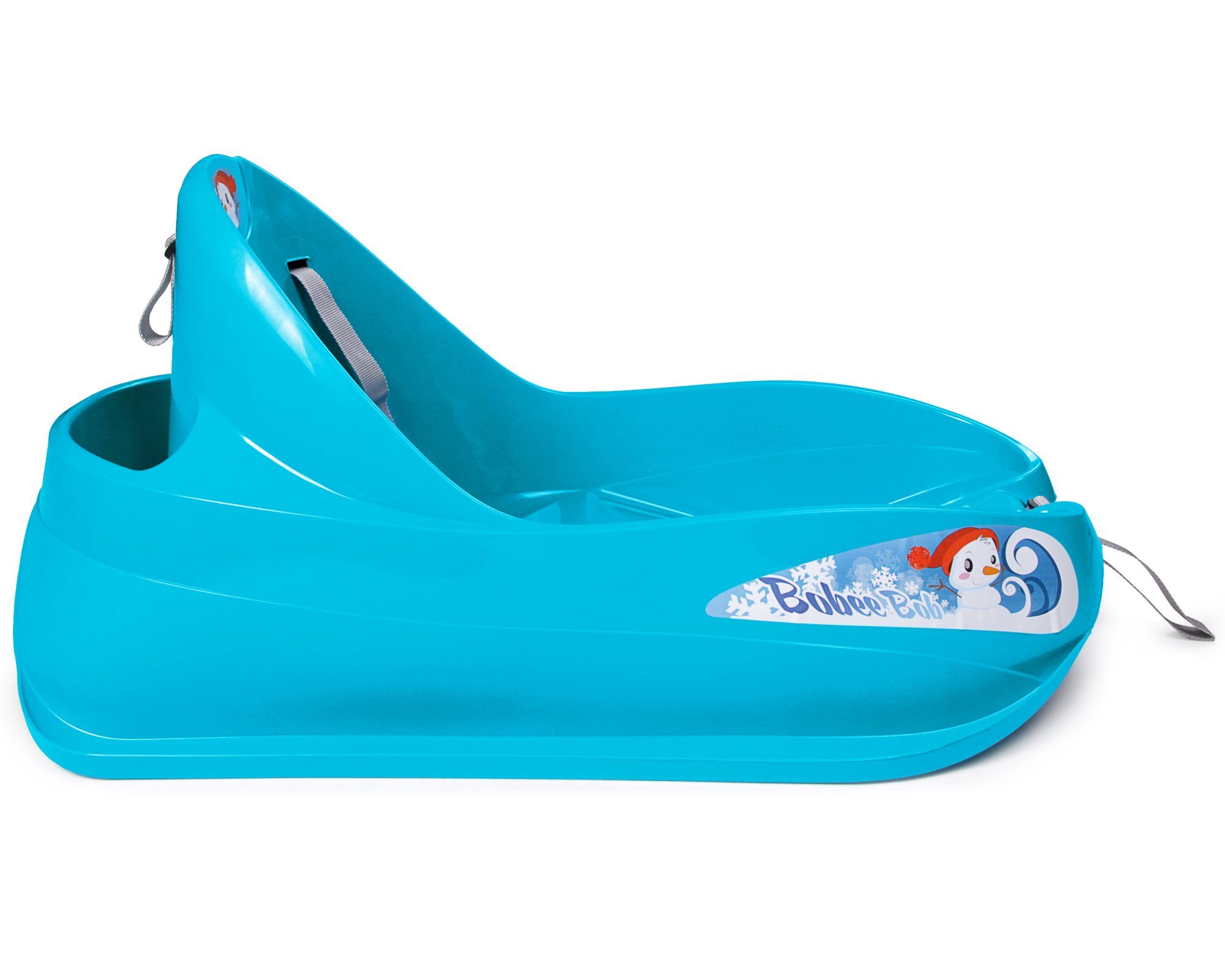 Schlitten Schlitten Bob für Kleinkinder blau Rodel mit Sicherheitsgurt
