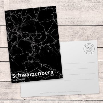 Mr. & Mrs. Panda Postkarte Schwarzenberg - Geschenk, Karte, Stadt Dorf Karte Landkarte Map Stadt