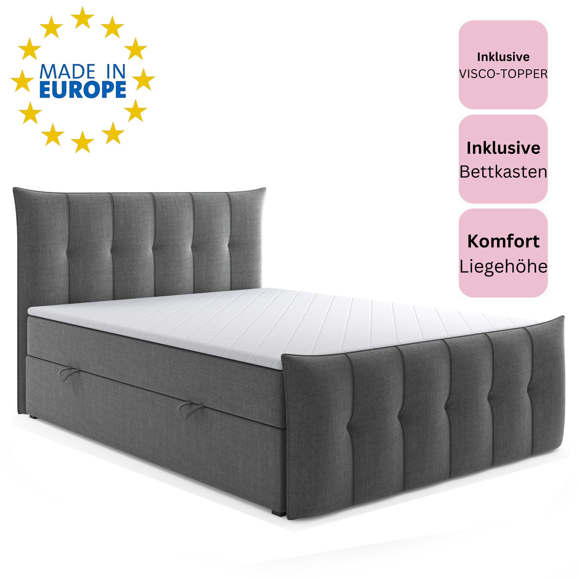M-Punkt24 Boxspringbett PADUA PLUS