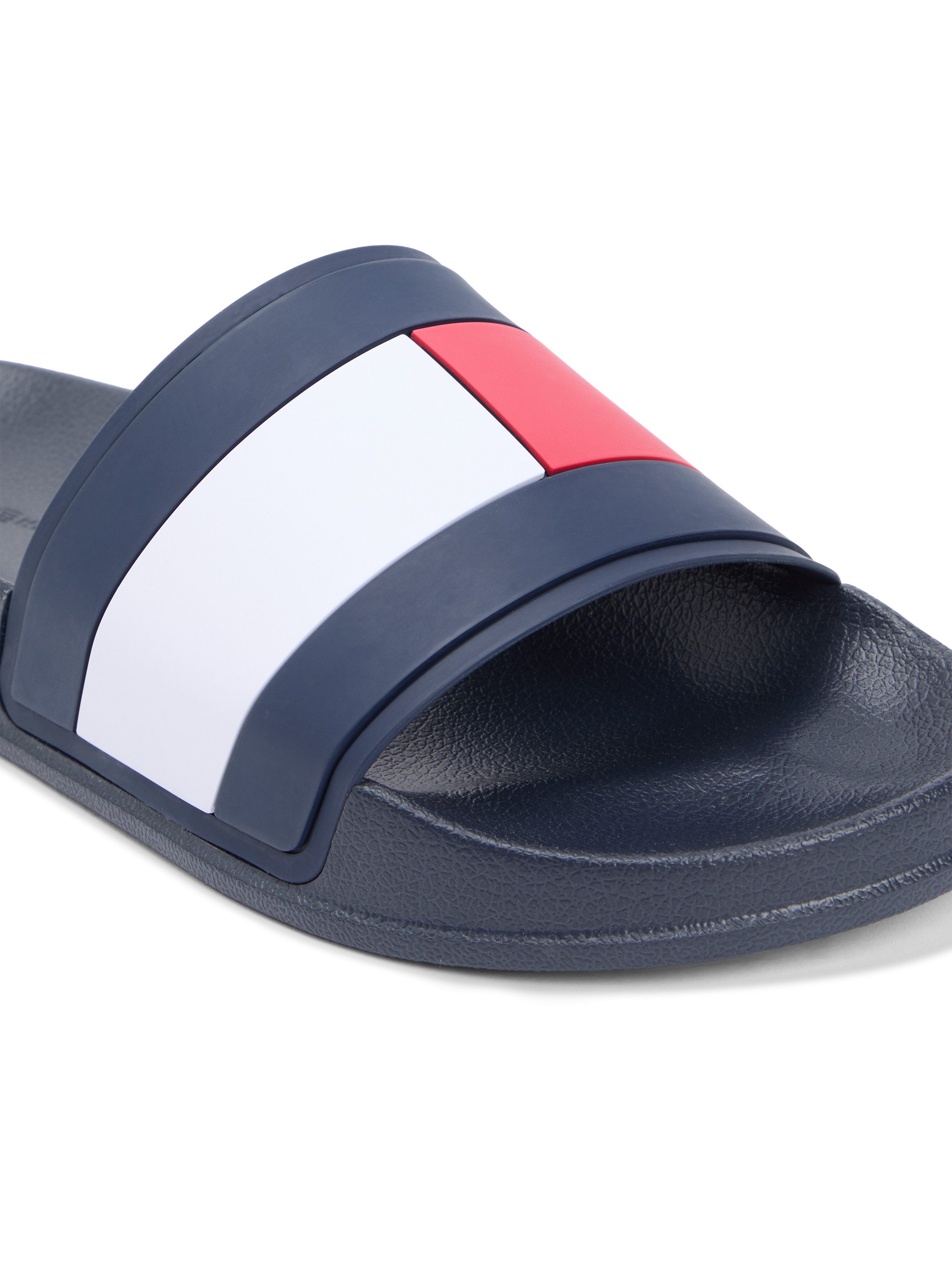 Tommy Hilfiger CORE HILFIGER FLAG POOL SLIDE Pantolette Strandschuh, Flats, günstig online kaufen