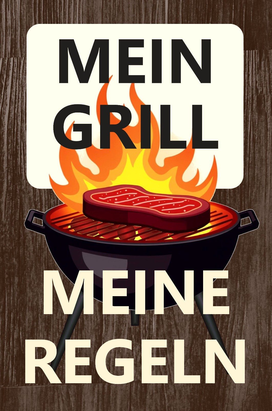 Anschütz Hinweisschild Schild "Mein Grill - Meine Regeln" A4 wetterfest, ca. 30 x 20 cm