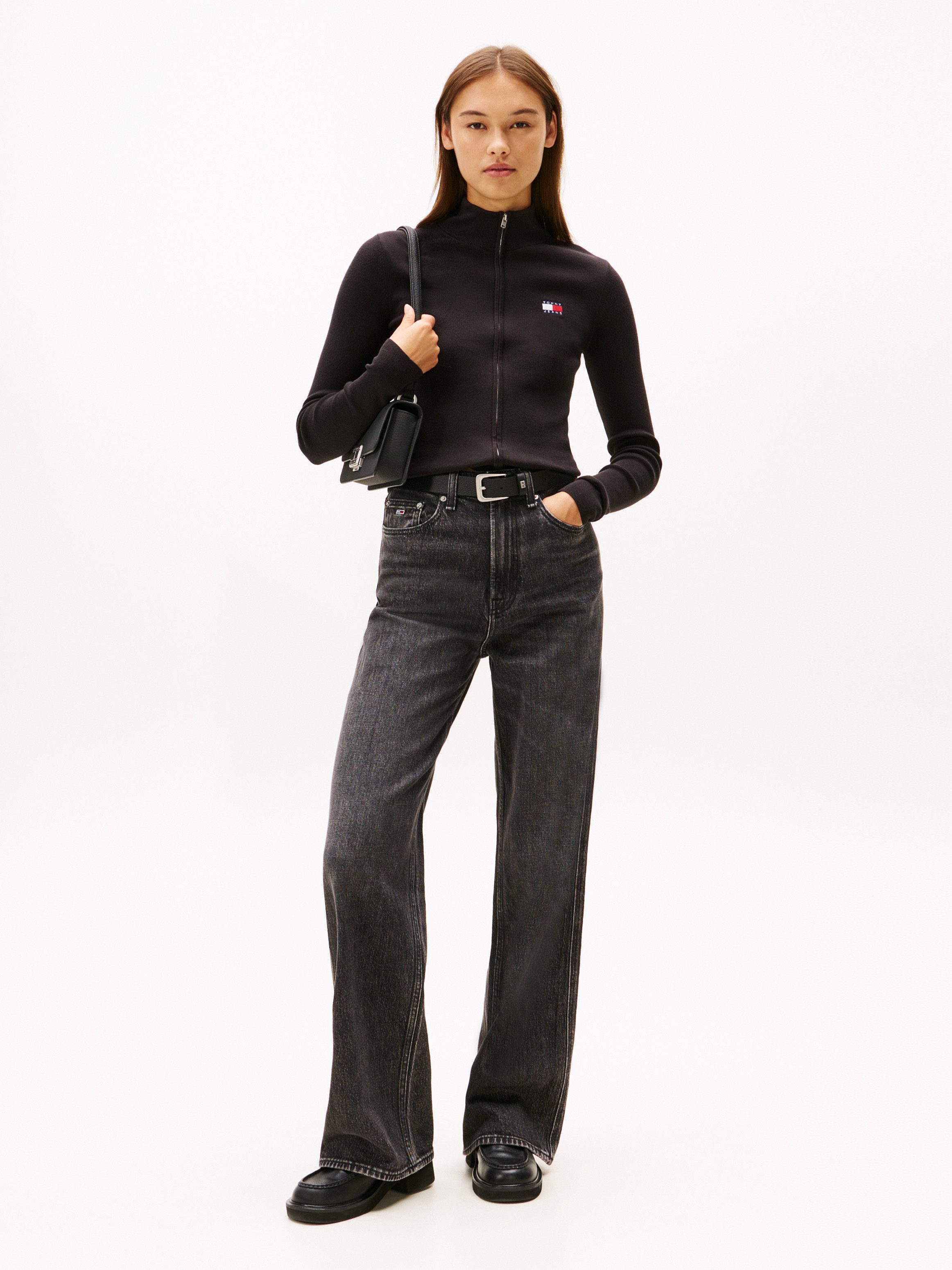 Tommy Jeans Strickjacke TJW ZIP HIGH NECK CARDIGAN EXT günstig online kaufen