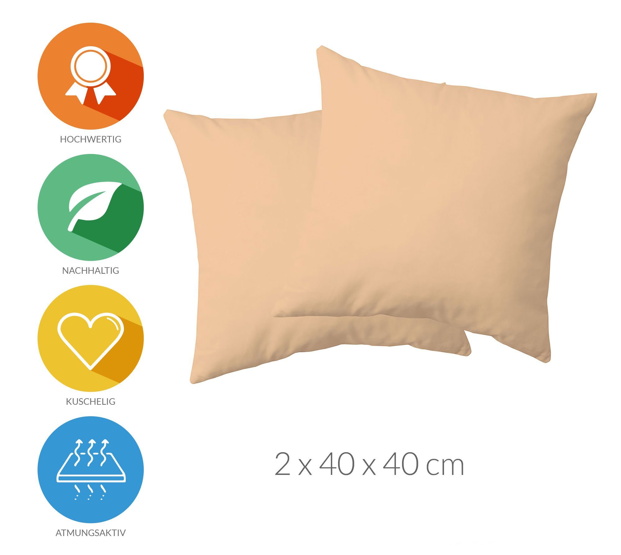 Lavea Kissenbezug Jasmin, (2 Stück), Kopfkissenbezug günstig online kaufen
