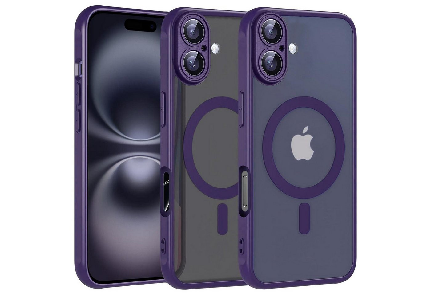 CoolGadget Handyhülle für Apple iPhone 16 6,1 Zoll, Kamera Schutz Hülle Silikon Hard Case Schutzhülle für Magsafe Zubehör