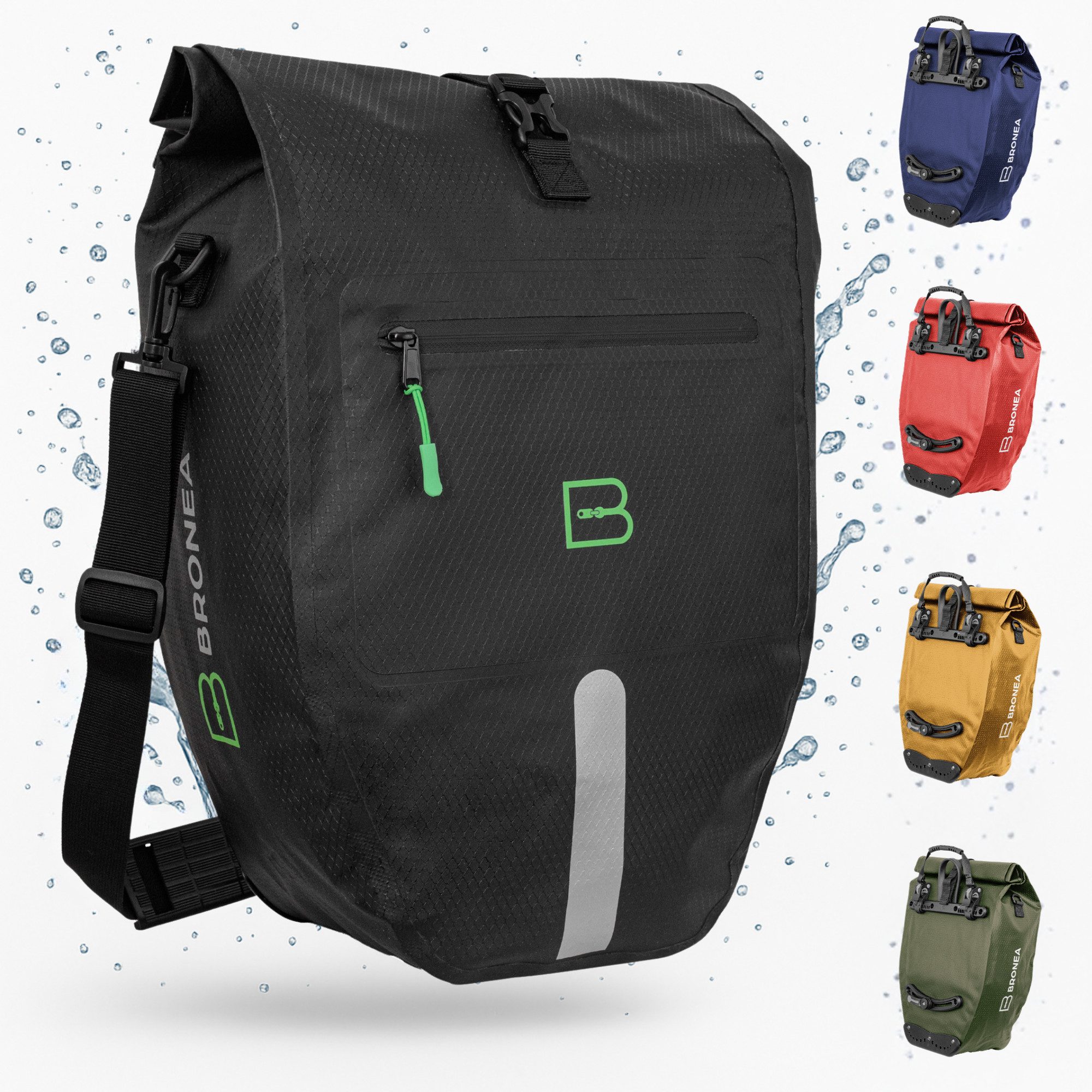 Fahrradtasche 2in1 Gepäckträgertasche Fahrrad XXL 28 Ltr - Verstärkt - Abnehmbar