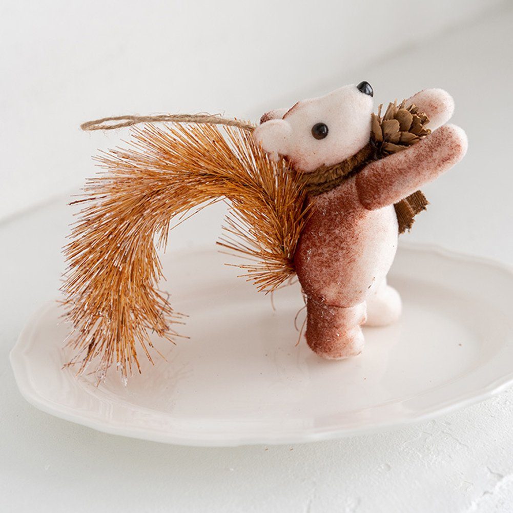 Stück Blusmart Den Christbaumschmuck ein 2 B-Zong Niedliche weißer Eichhörnchen-Spielzeug-Anhänger Für