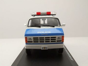 GREENLIGHT collectibles Modellauto Dodge Ram B250 Van NYPD Police 1987 blau weiß Modellauto 1:43 Greenlig, Maßstab 1:43