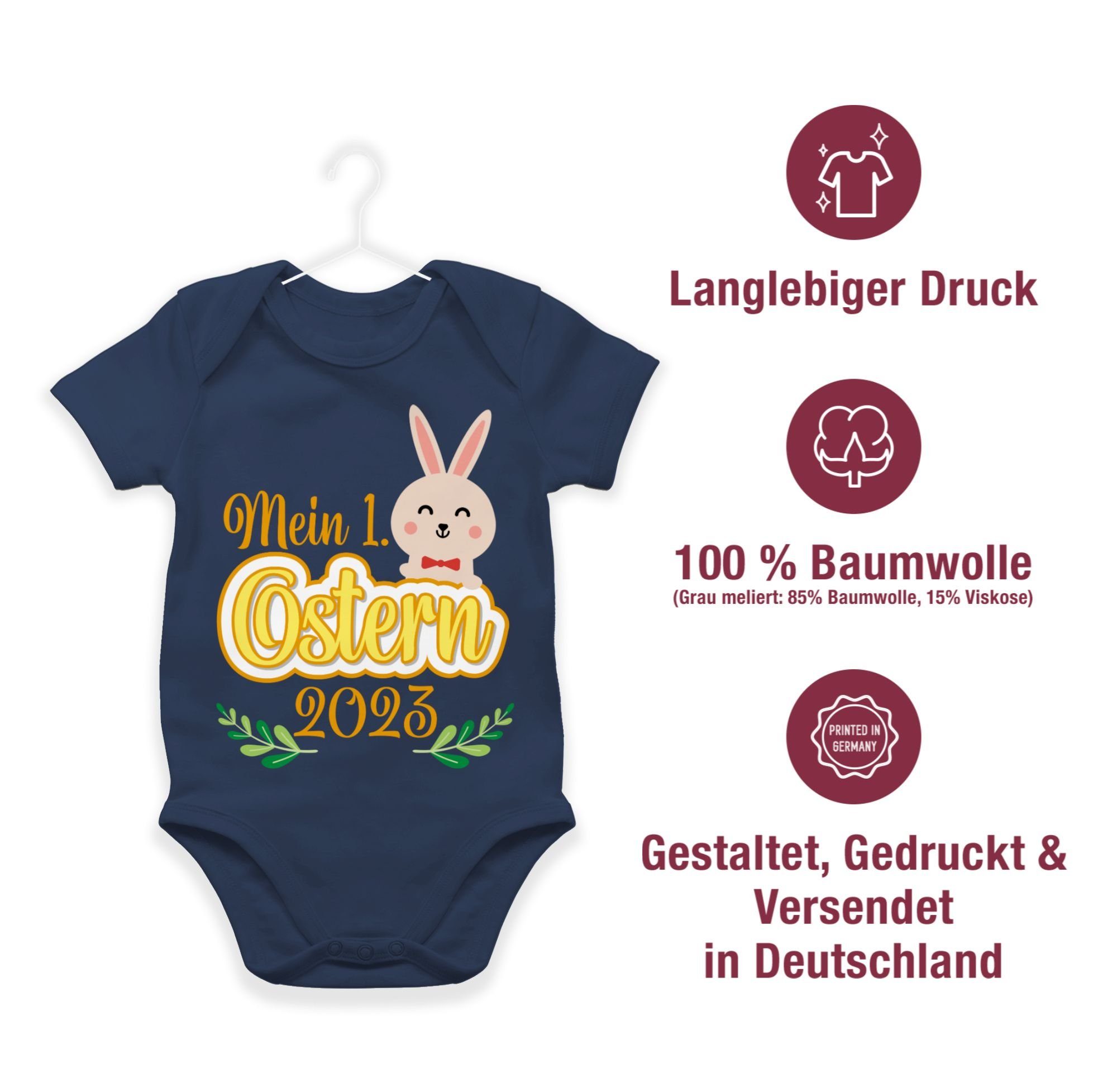 1. Ostern Mein 1 Navy Shirtracer Ostergeschenke Shirtbody Blau 2023