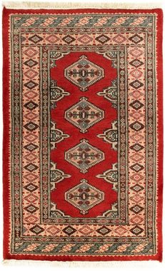 Wollteppich Buchara Teppich handgeknüpft rot, morgenland, rechteckig, Höhe: 8 mm