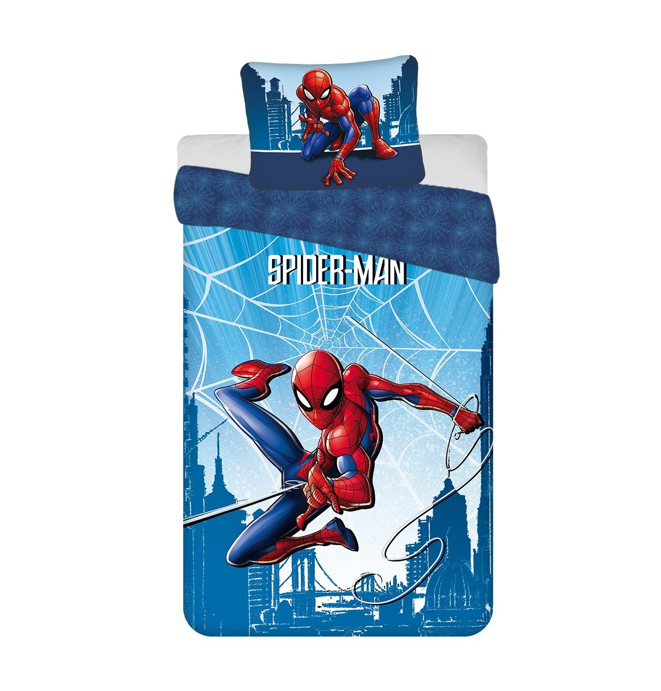 Spiderman Kinderbettwäsche Kuschelige Bettwäsche Baumwolle, 140x200 cm & 50x70 cm