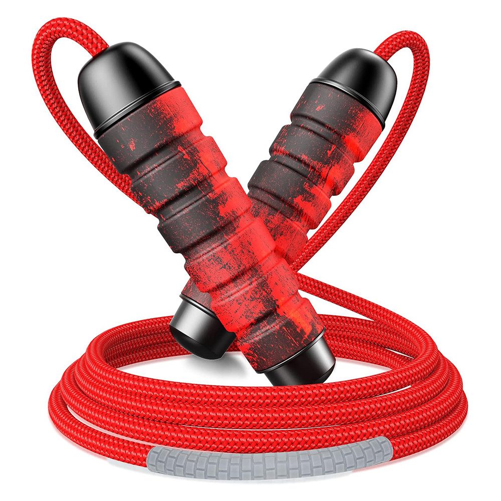 TUWENA Springseil 3m Springseil, Rutschfestes Trainingsseile mit 360°-Kugellager, Verstellbar Memory Foam-Griffe für Fitness & Ausdauer & Seilspringen