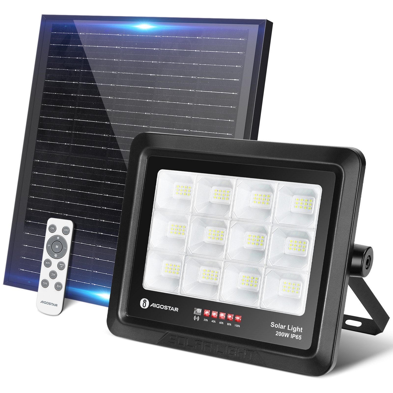 Aigostar Flutlichtstrahler Solarstrahler Außen Mit Fernbedienung günstig online kaufen