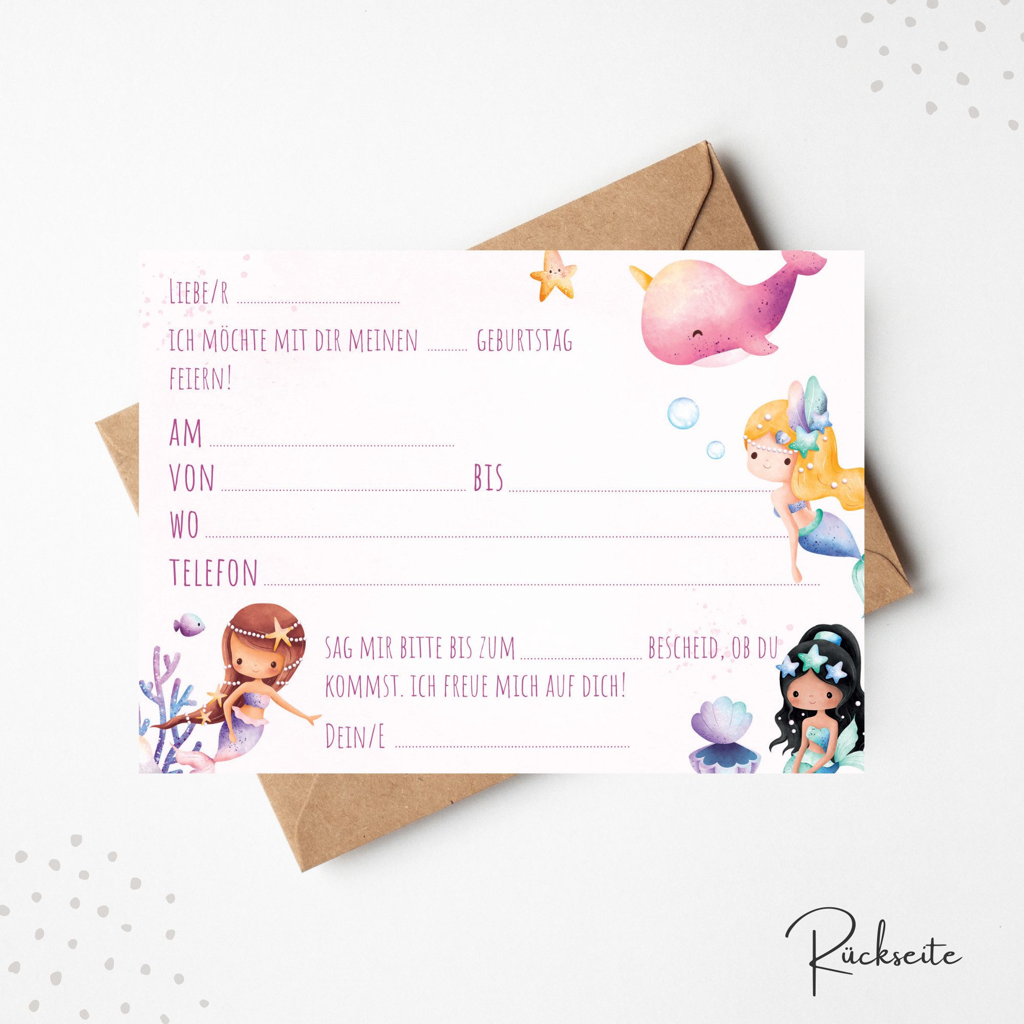 MeinBaby123® Einladungskarten Kindergeburtstag inkl. 10 Umschläge, Kindergeburtstag Jungs und Mädchen, Geburtstagseinladungen Kinder