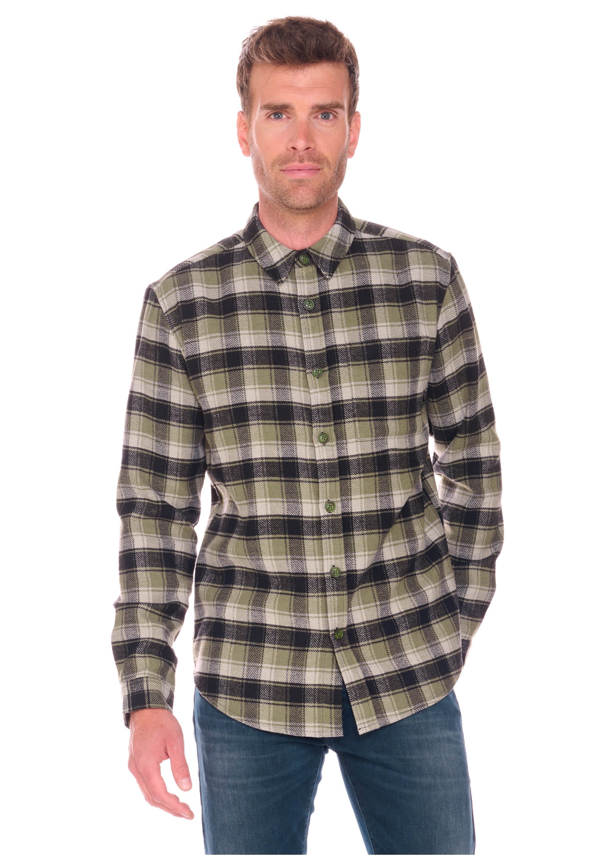 Le Temps Des Cerises Langarmhemd FERINO mit Karo-Muster